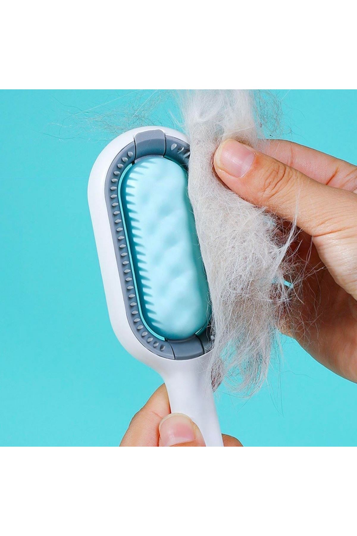 TBL Dekor® Evcil Hayvanlar İçin Çift Taraflı Pet Fırçası Nemli Tüy Tarama Tarağı