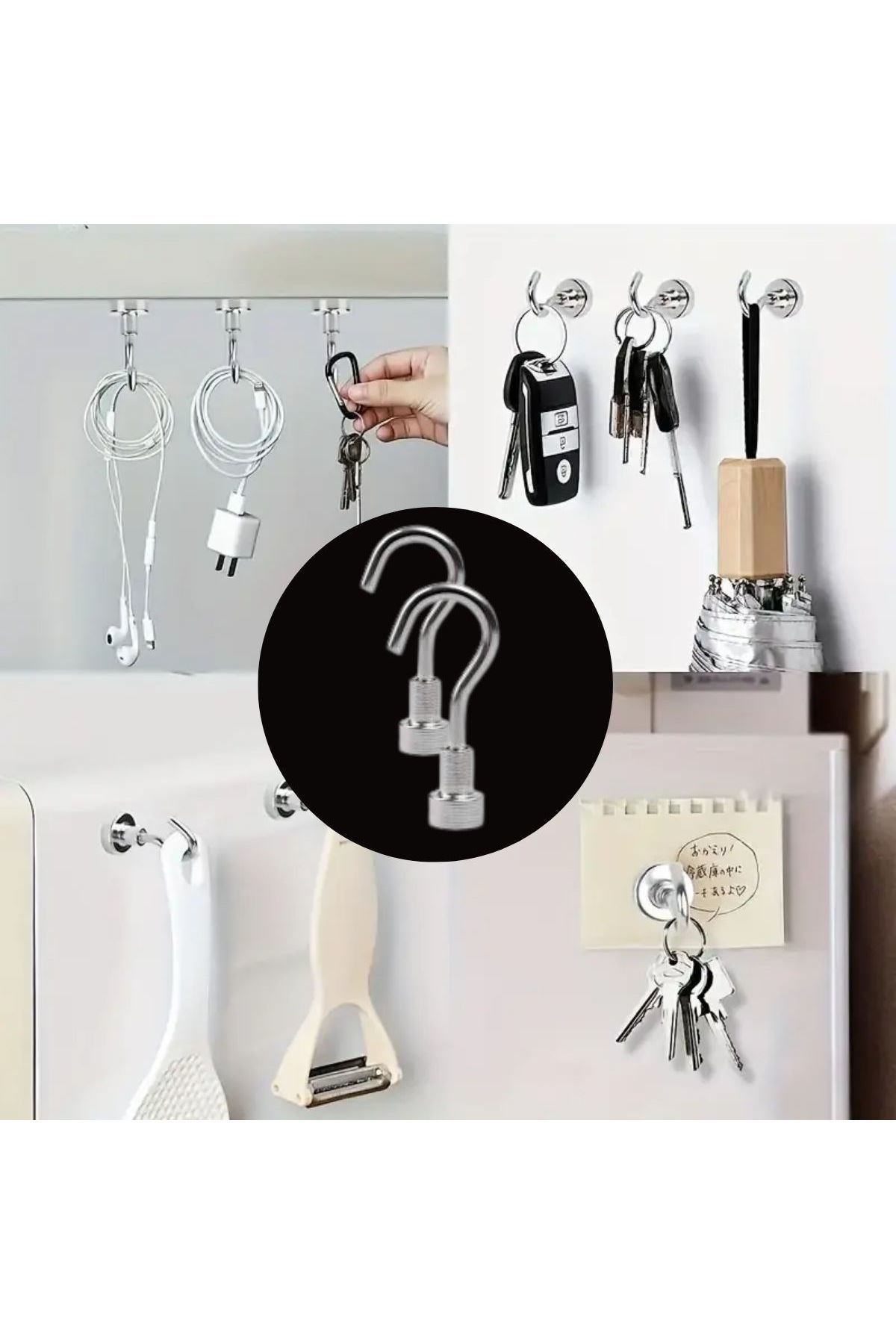 TBL Dekor® Güçlü Manyetik Mutfak,Banyolar İçin Çok Amaçlı 2'li Magnet Askı