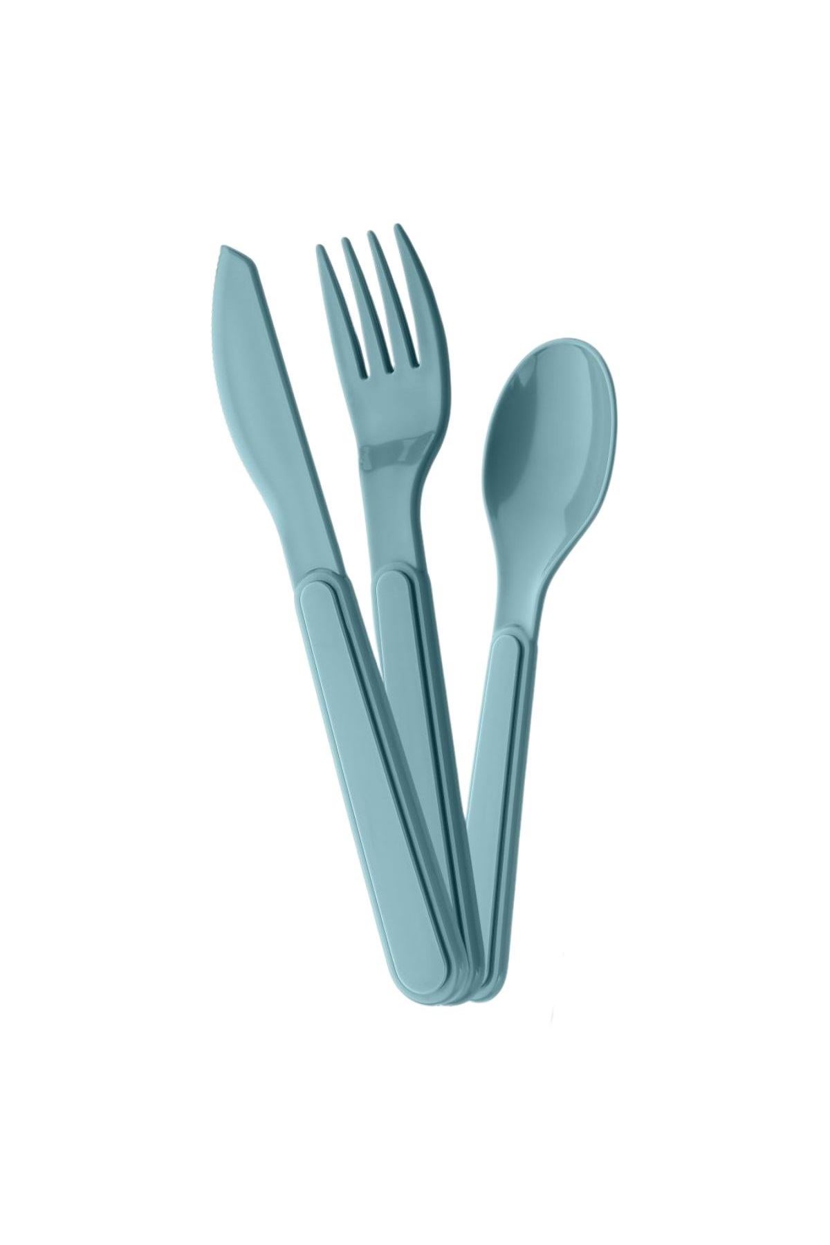 Kendiliğinden Kutulu Hijjenik Plastik Piknik Tipi Çatal Kaşık Bıçak Seti