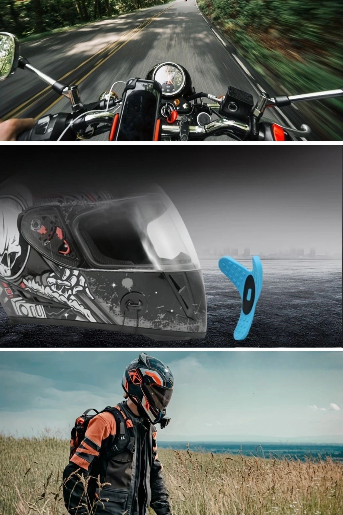 TBL Dekor® Motorsiklet Kask Önü Takılan Telefon Tutucu Aksiyon Kamerası Takılabilen Aparat