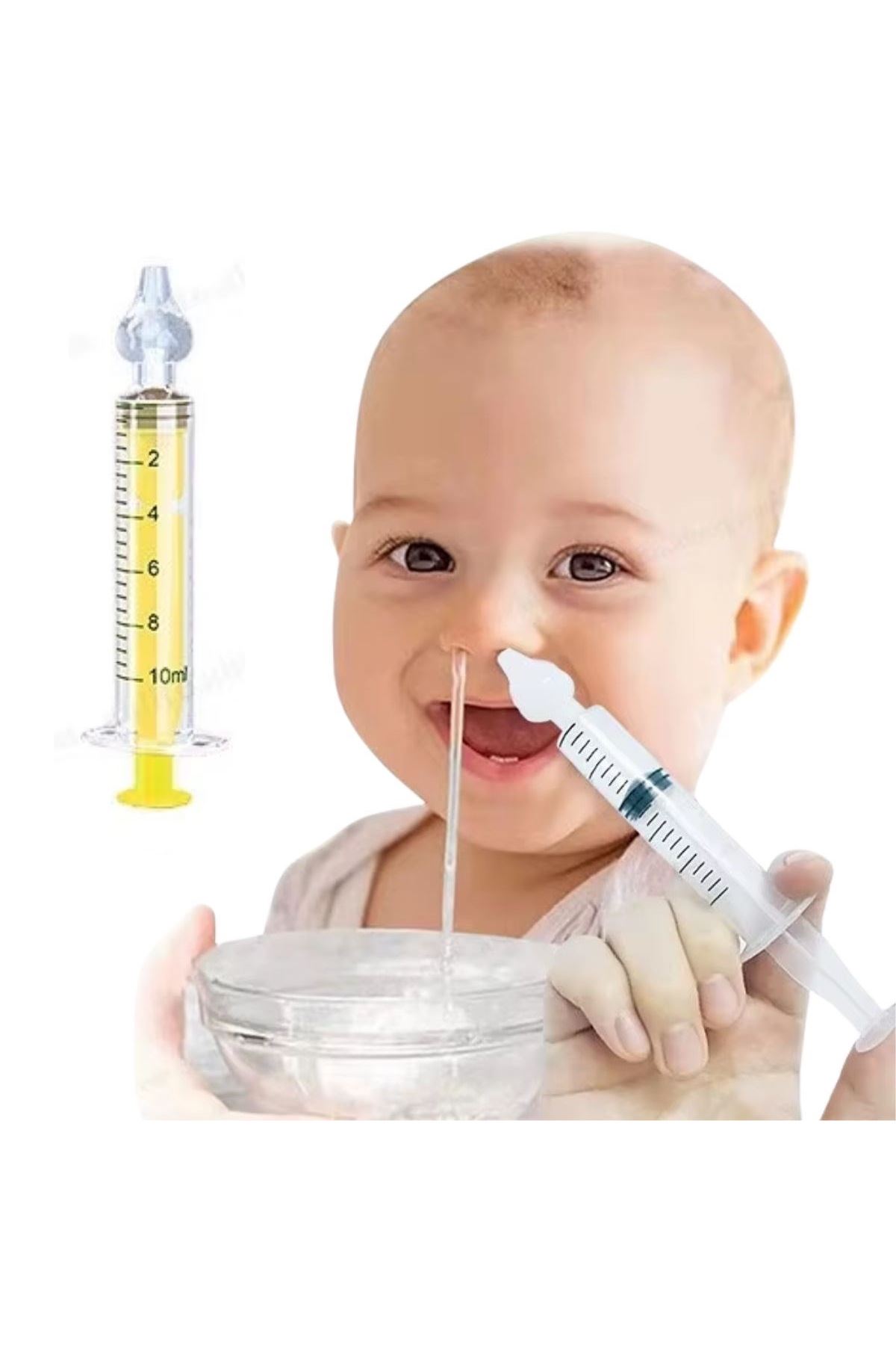 TBL Dekor® Yeniden Kullanılabilir, Manuel Burun Temizleyici 10ml Kapasiteli Burun Açıcı Şırınga