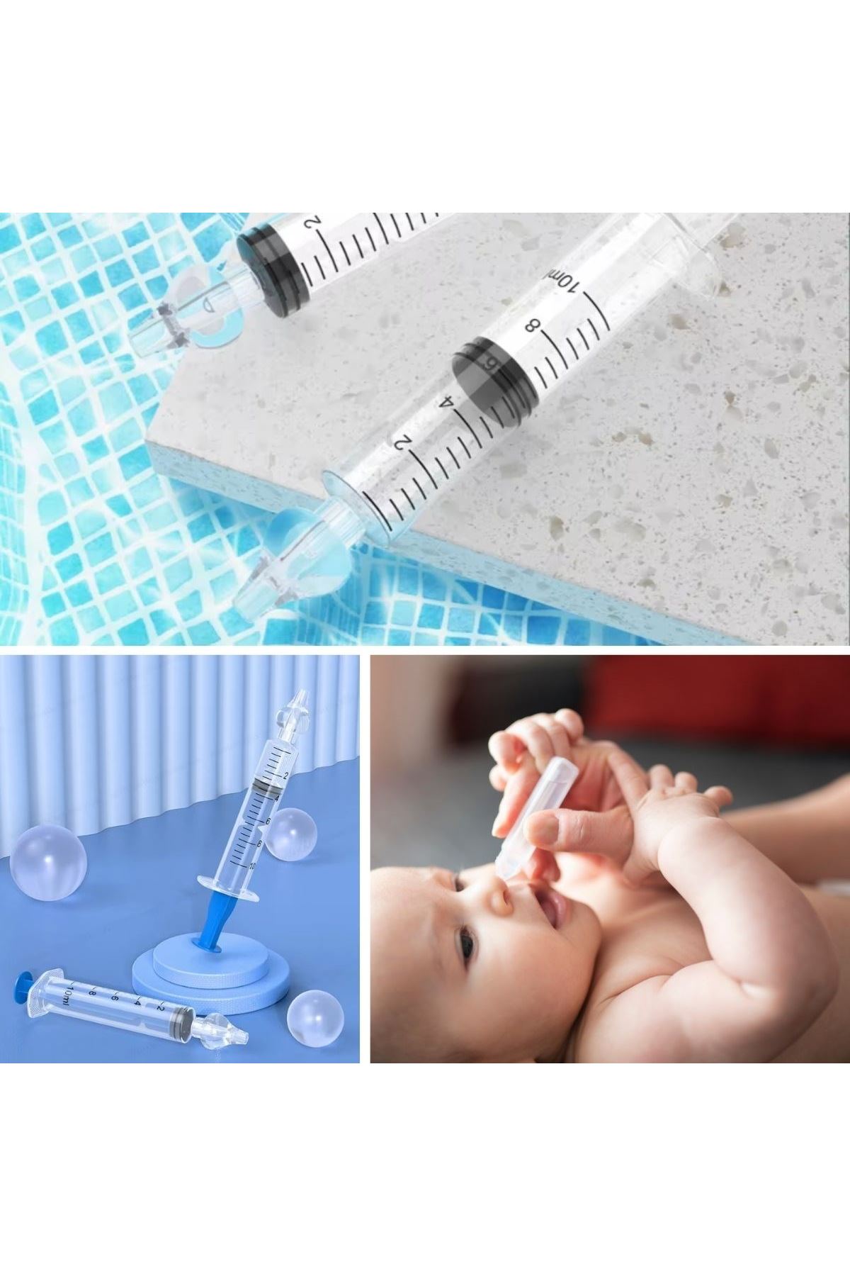 TBL Dekor® Yeniden Kullanılabilir, Manuel Burun Temizleyici 10ml Kapasiteli Burun Açıcı Şırınga