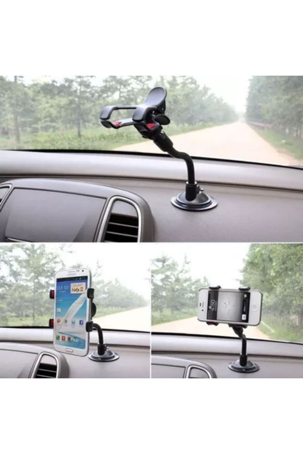 TBL Dekor® Akrobat Cama Sabitlenen Güçlü Vakumlu 360 Derece Dönen Tüm Modellere Uyan Oto Telefon Tutucu