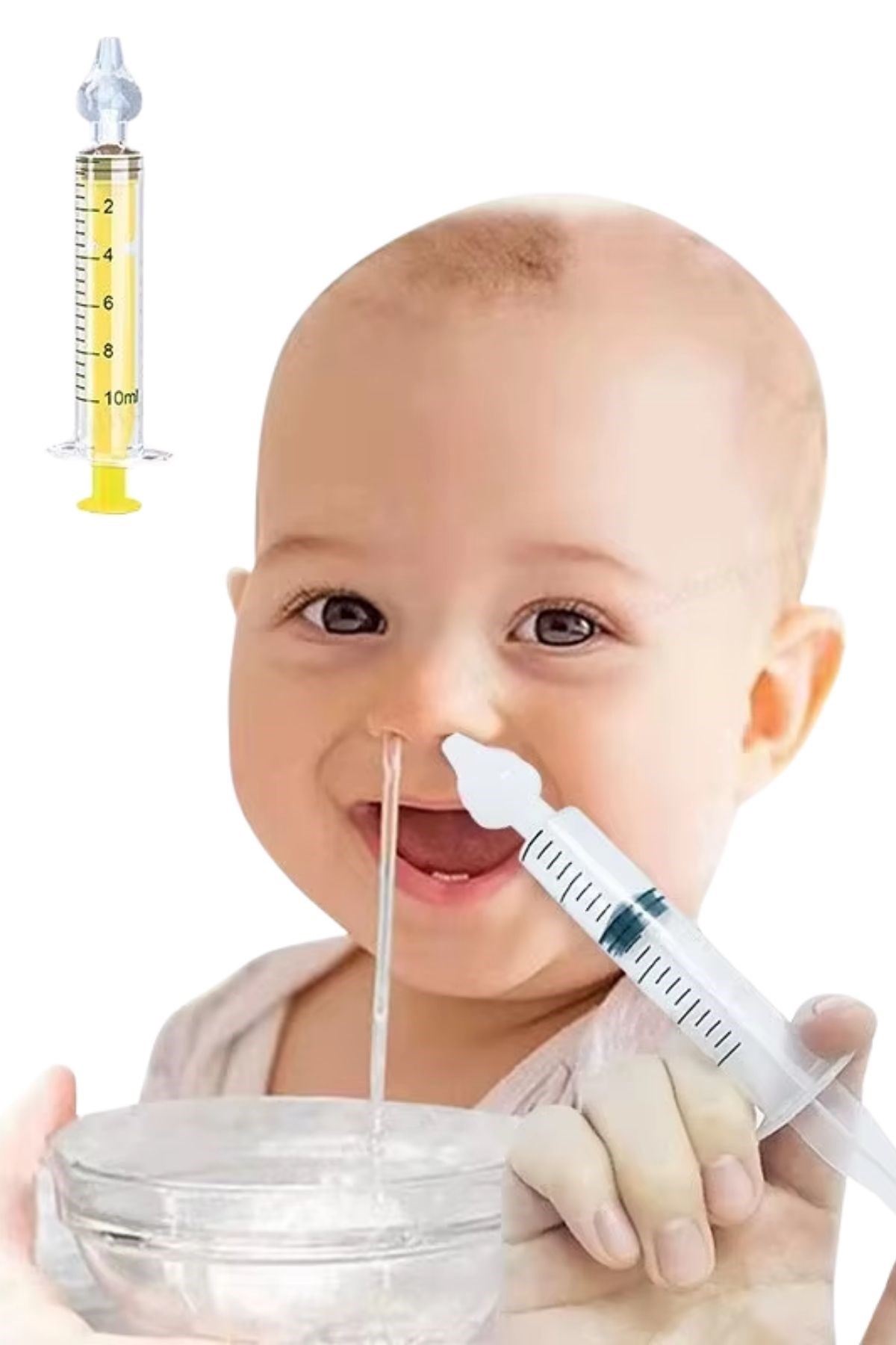 TBL Dekor® Yeniden Kullanılabilir, Manuel Burun Temizleyici 10ml Kapasiteli Burun Açıcı Şırınga