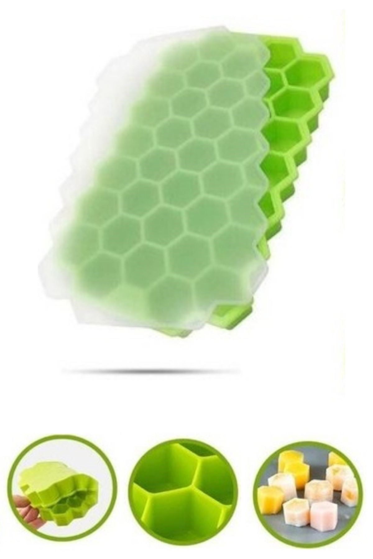 TBL Dekor® 37 Bölmeli Slikon Petek Şeklinde Buz Kalıbı