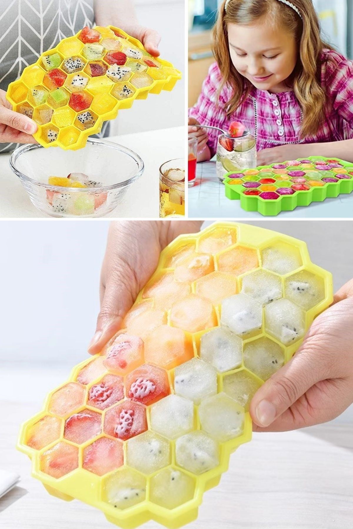 TBL Dekor® 37 Bölmeli Slikon Petek Şeklinde Buz Kalıbı