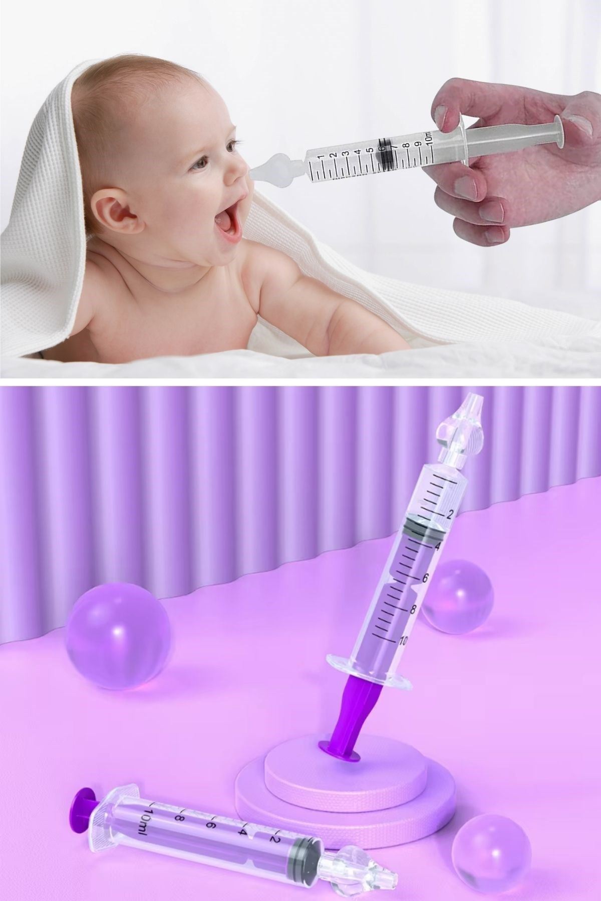 TBL Dekor® Yeniden Kullanılabilir, Manuel Burun Temizleyici 10ml Kapasiteli Burun Açıcı Şırınga