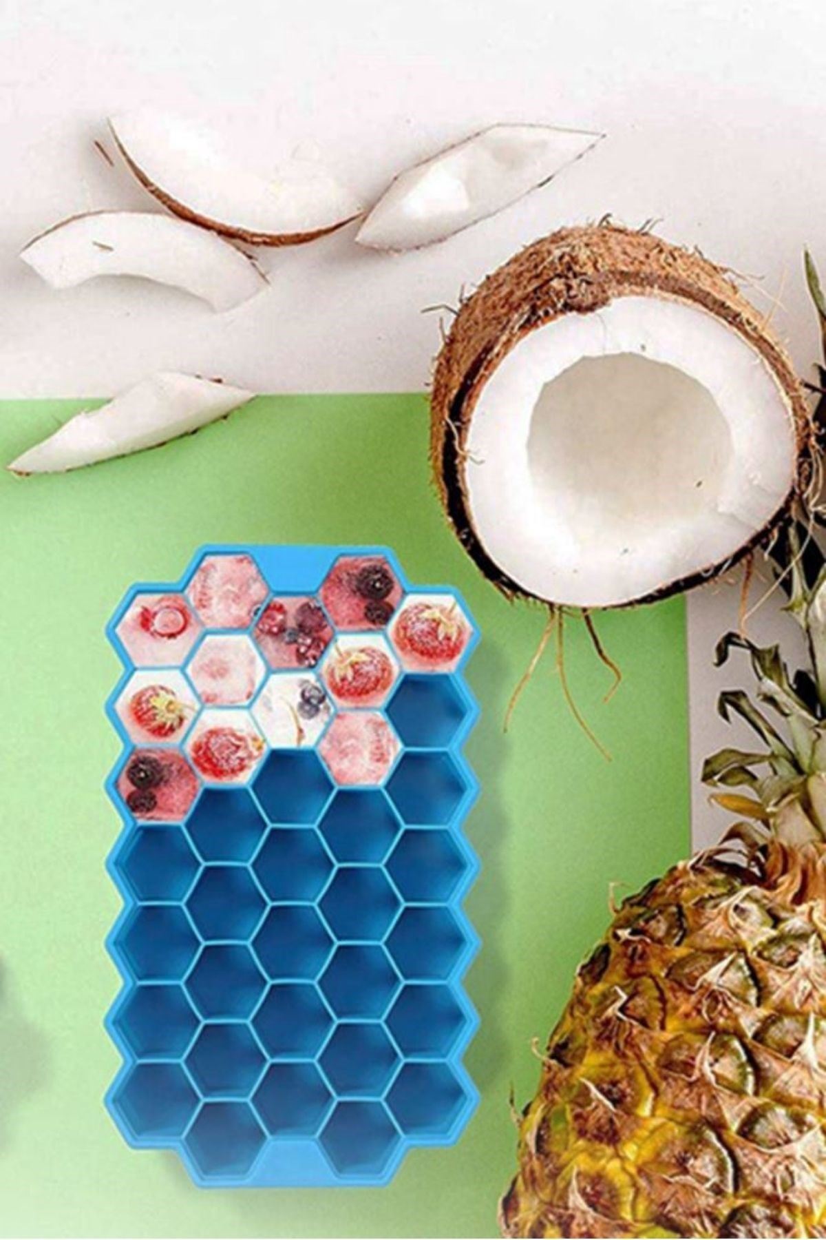 TBL Dekor® 37 Bölmeli Slikon Petek Şeklinde Buz Kalıbı