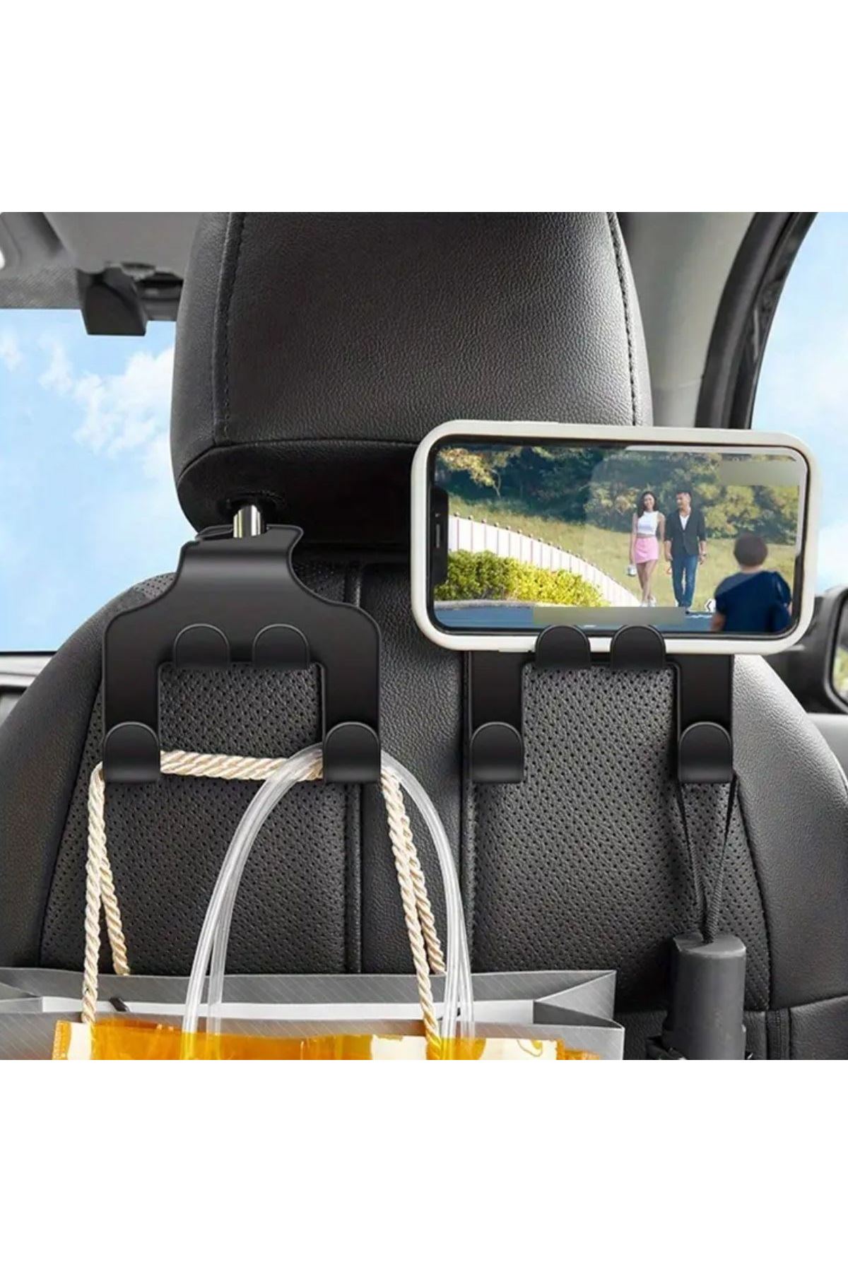 TBL Dekor® Oto Koltuk Arkası Düzenleyici Organizer Askılıklı Telefon,Tablet Tutucu