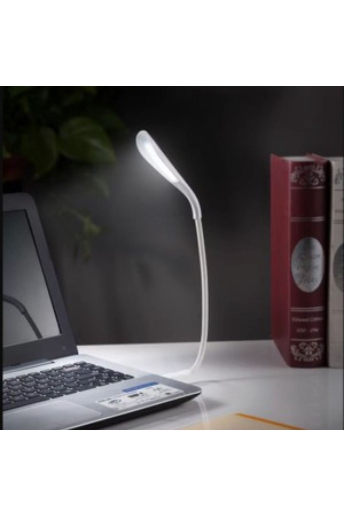 TBL Dekor® USB Girişli 14 Ledli 3 Kademeli Dokunmatik Masa/Kitap Okuma Lambası Ledi Beyaz