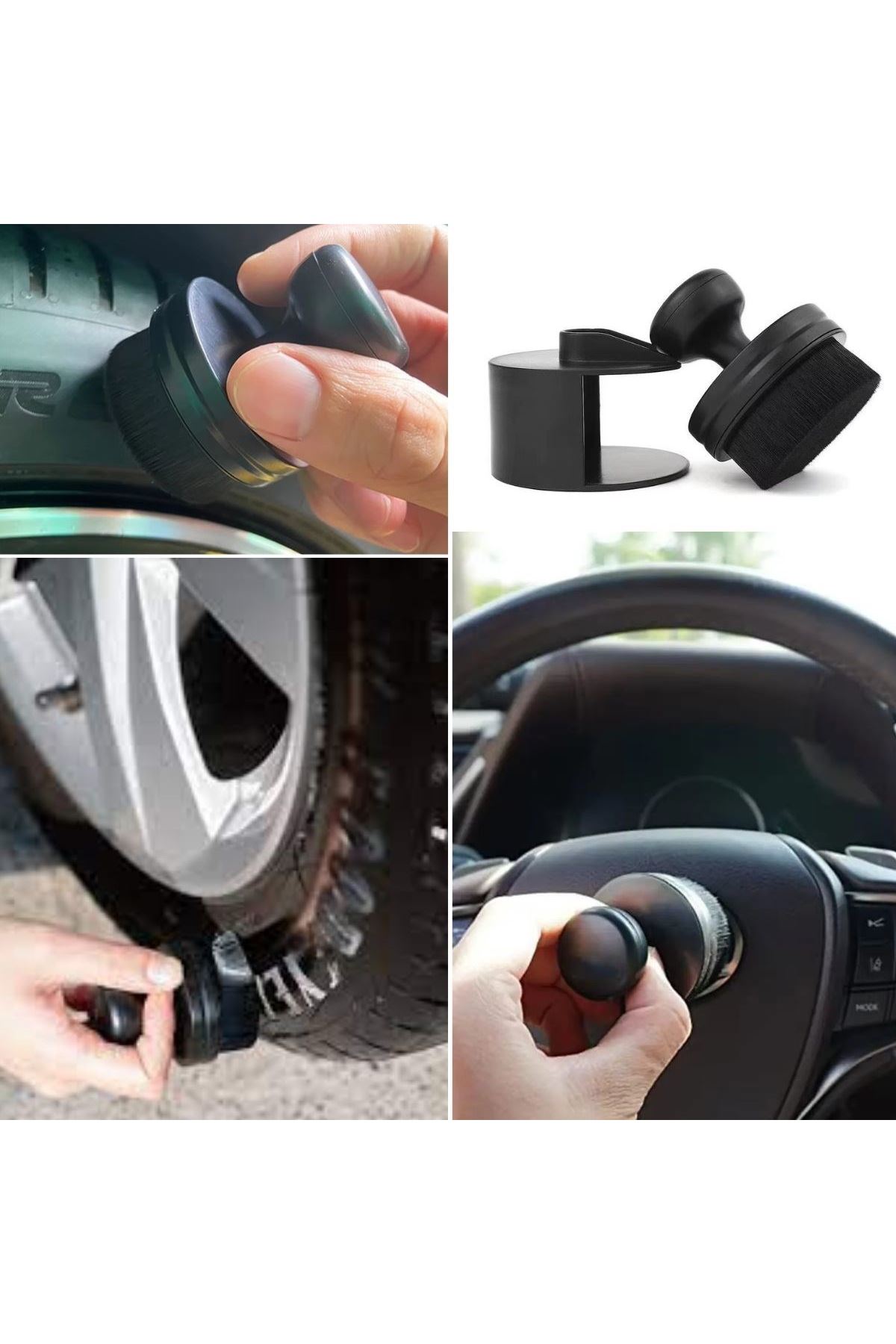 TBL Dekor® Oto Detay Temizlik Fırçası Yumuşak Tüylü Kapaklı Temizlik Fırçası