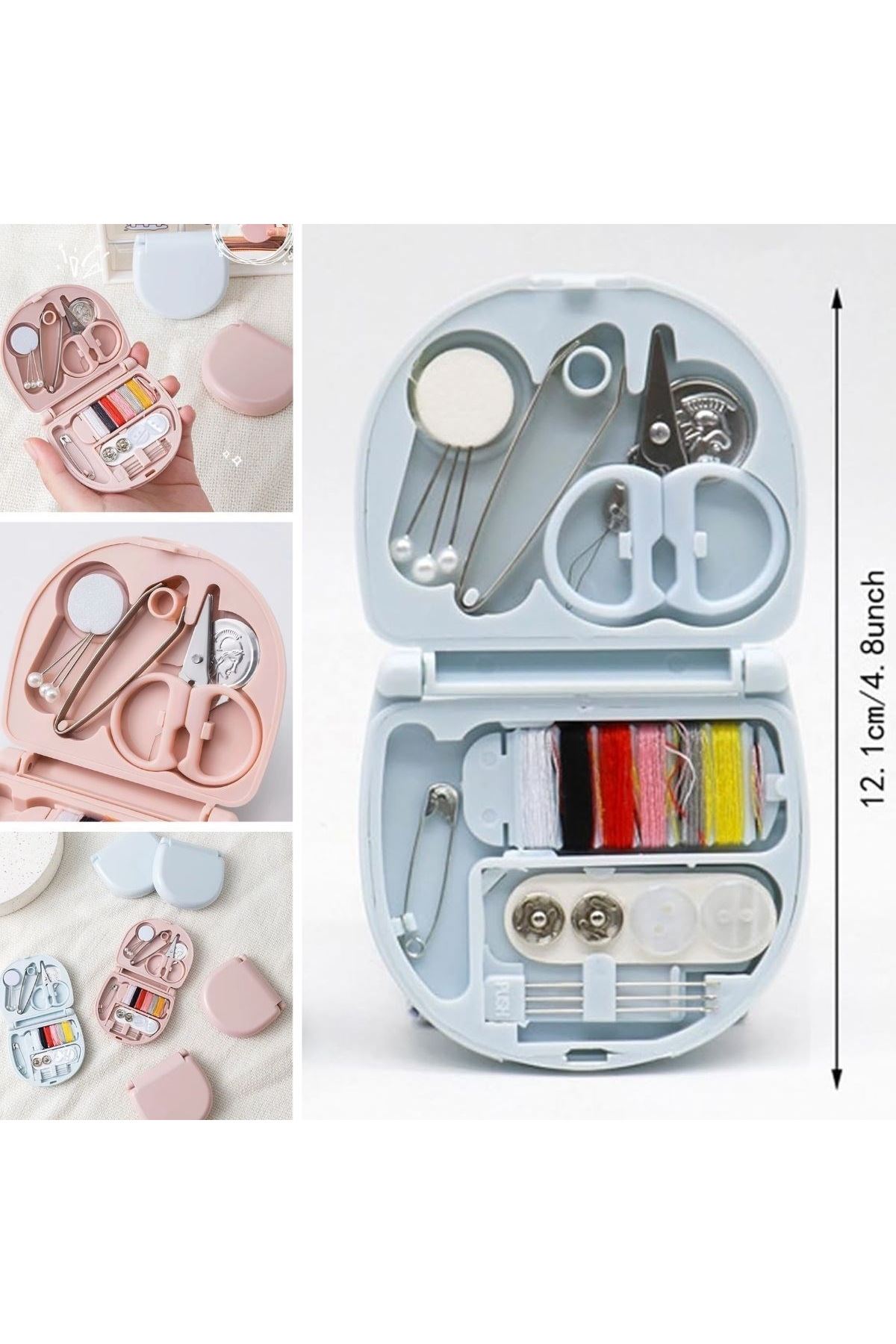 TBL Dekor® Çok Fonksiyonlu Mini Çanta Boy Seyahat Tipi Dikiş Seti