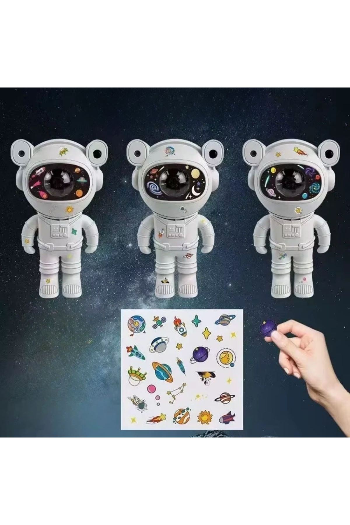 TBL Dekor® Stickerlı ,Kumandalı ASTRONOT Model Gece Lambası