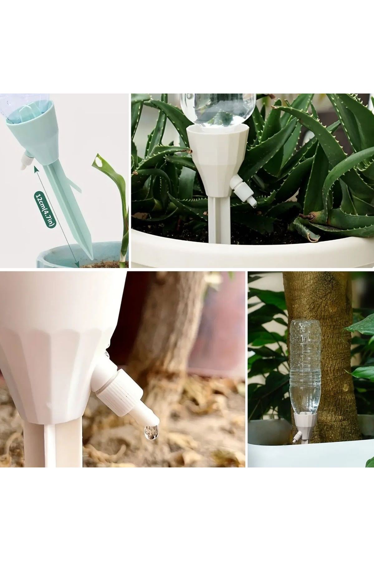 TBL Dekor® Ayarlanabilir Akış Hızına Sahip Damlama Sulama Çivileri 3lü Otomatik Bitki Sulama Aparatı Tüm Pet Şişelere Uyumlu