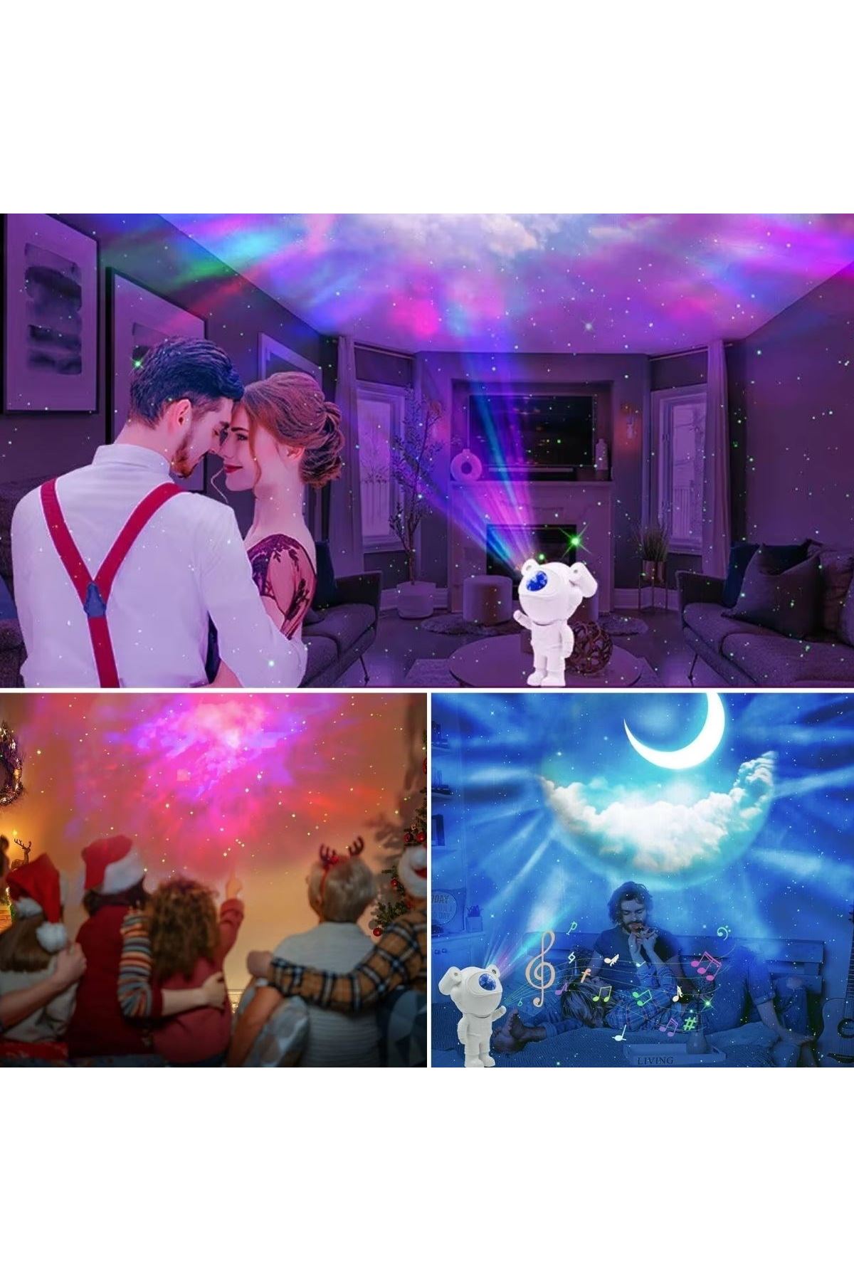 TBL Dekor® Stickerlı ,Kumandalı ASTRONOT Model Gece Lambası