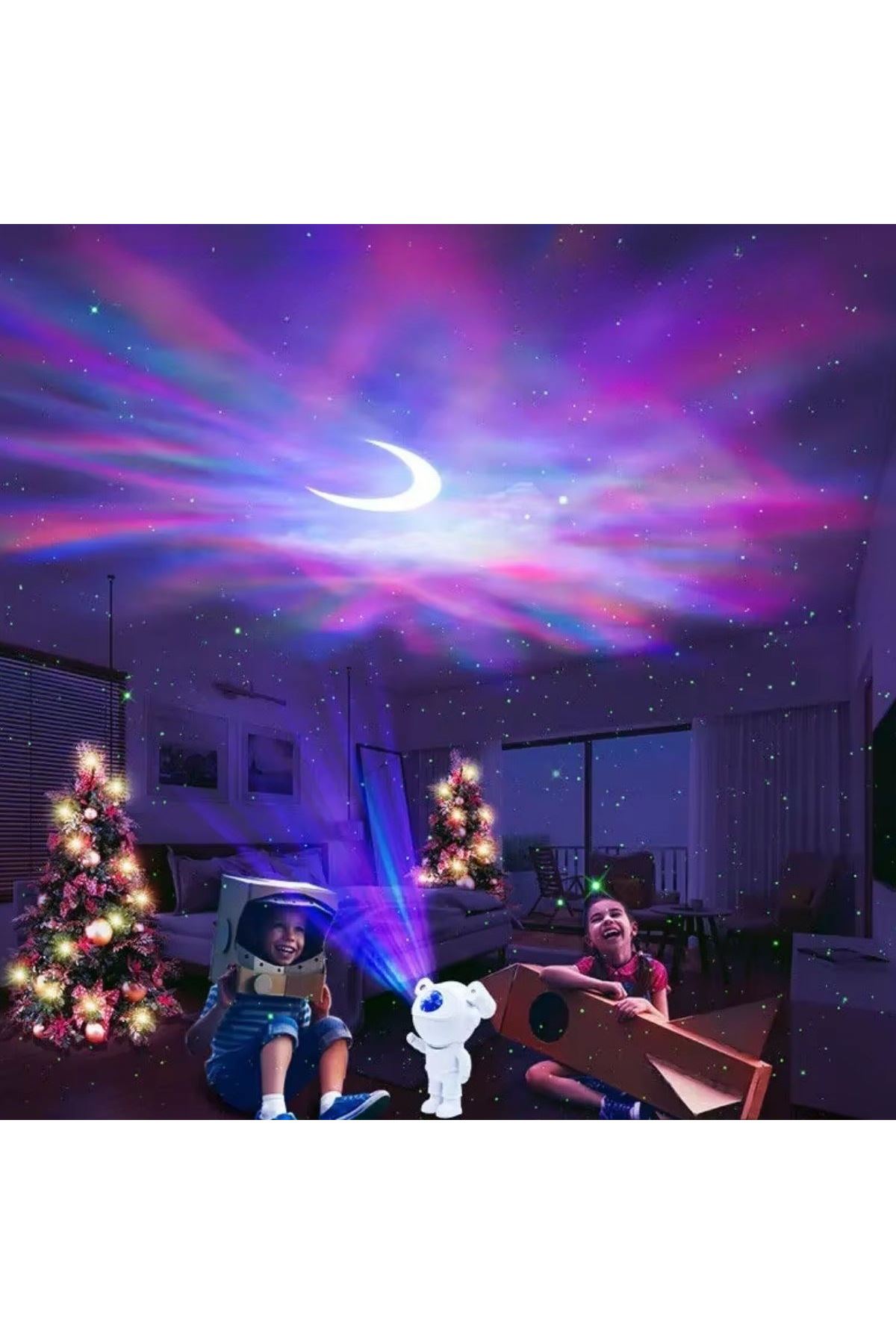 TBL Dekor® Stickerlı ,Kumandalı ASTRONOT Model Gece Lambası