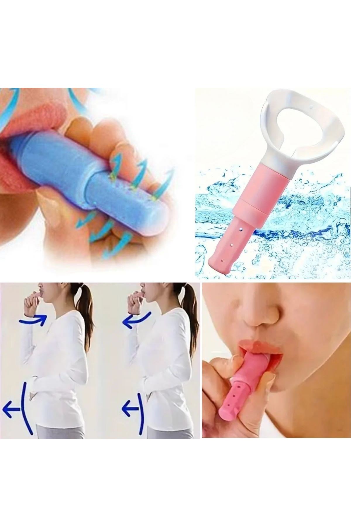 TBL Dekor® Taşınabilir Karın Kası Çalıştırıcı Solunum Egzersiz Eğitmeni Nefes Egzersiz Aparatı