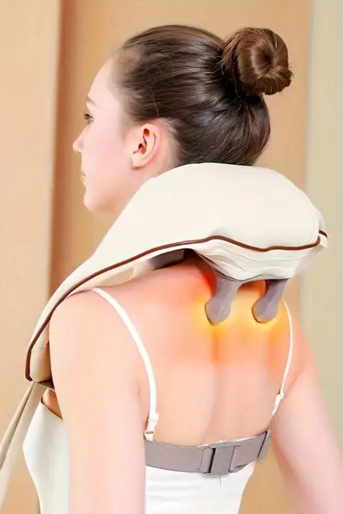 TBL Dekor® Elektrikli Boyun ve Sırt Masaj Aleti Kablosuz Boyun ve Omuz Yoğurma Masaj Yastığı