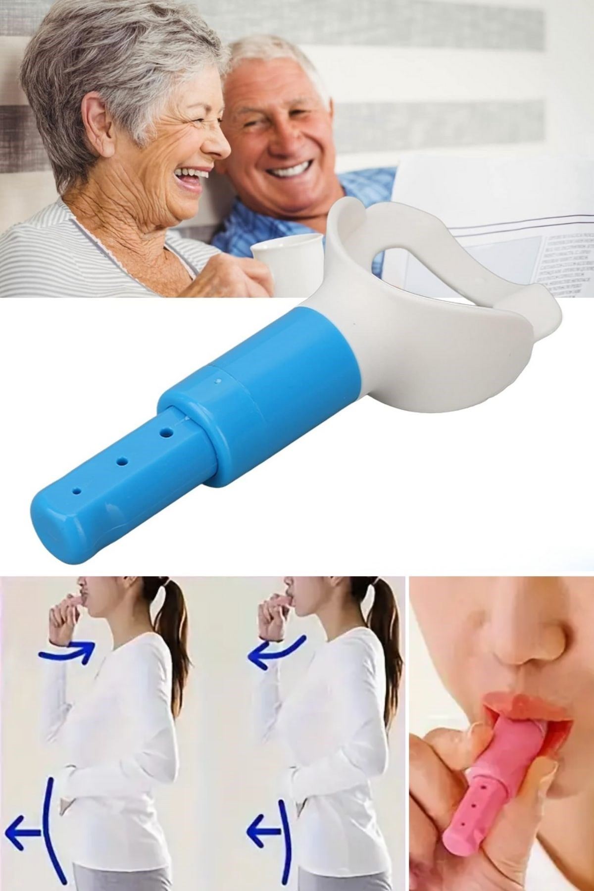 TBL Dekor® Taşınabilir Karın Kası Çalıştırıcı Solunum Egzersiz Eğitmeni Nefes Egzersiz Aparatı