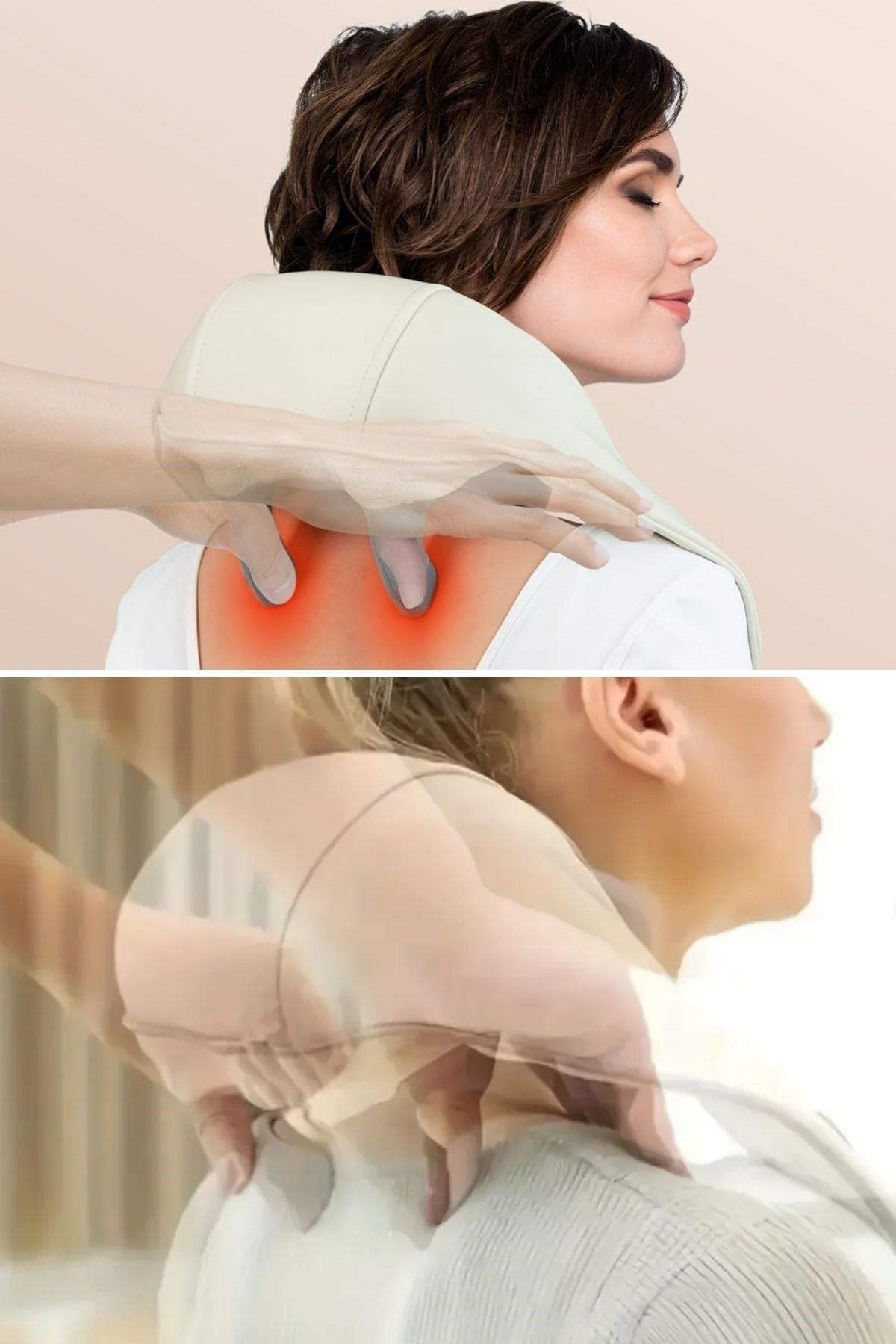 TBL Dekor® Elektrikli Boyun ve Sırt Masaj Aleti Kablosuz Boyun ve Omuz Yoğurma Masaj Yastığı