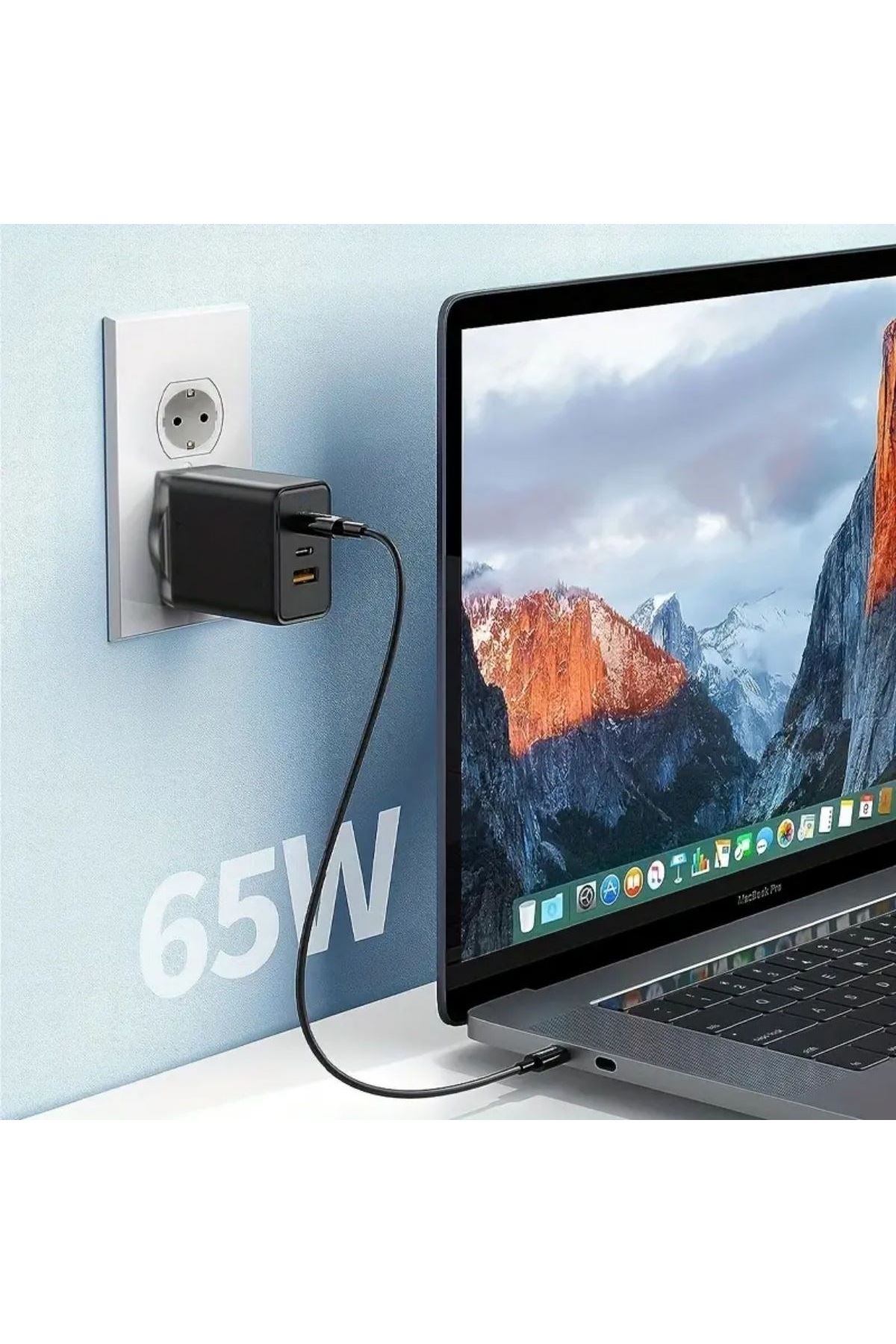 TBL Dekor® 65W Hızlı Şarj Edebilen TYPE C uçlu Şarj Aleti