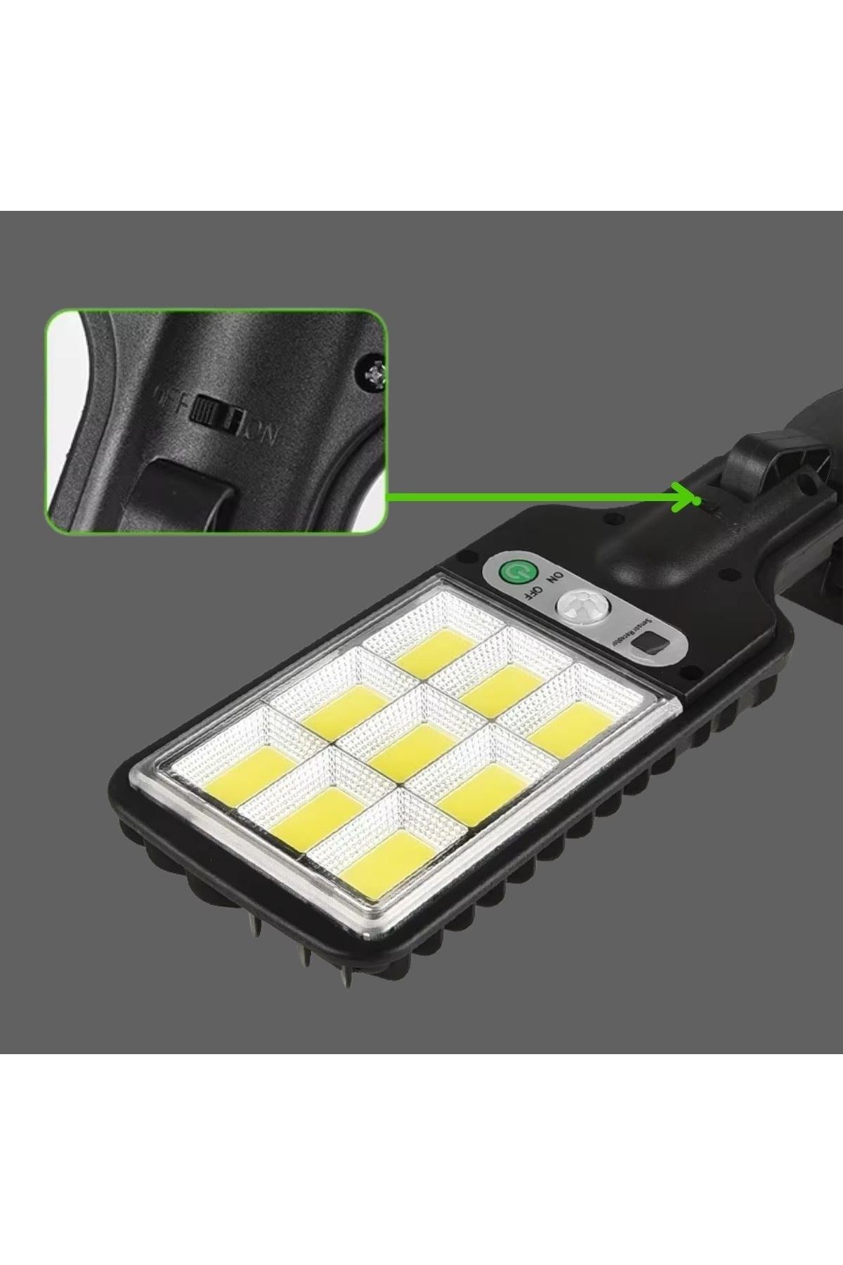 TBL Dekor® 3 Farklı Işık Modlu Güneş Enerjisiyle Şarj Olan Dış Mekan Uyumlu Kumandalı Solar Duvar LEDİ