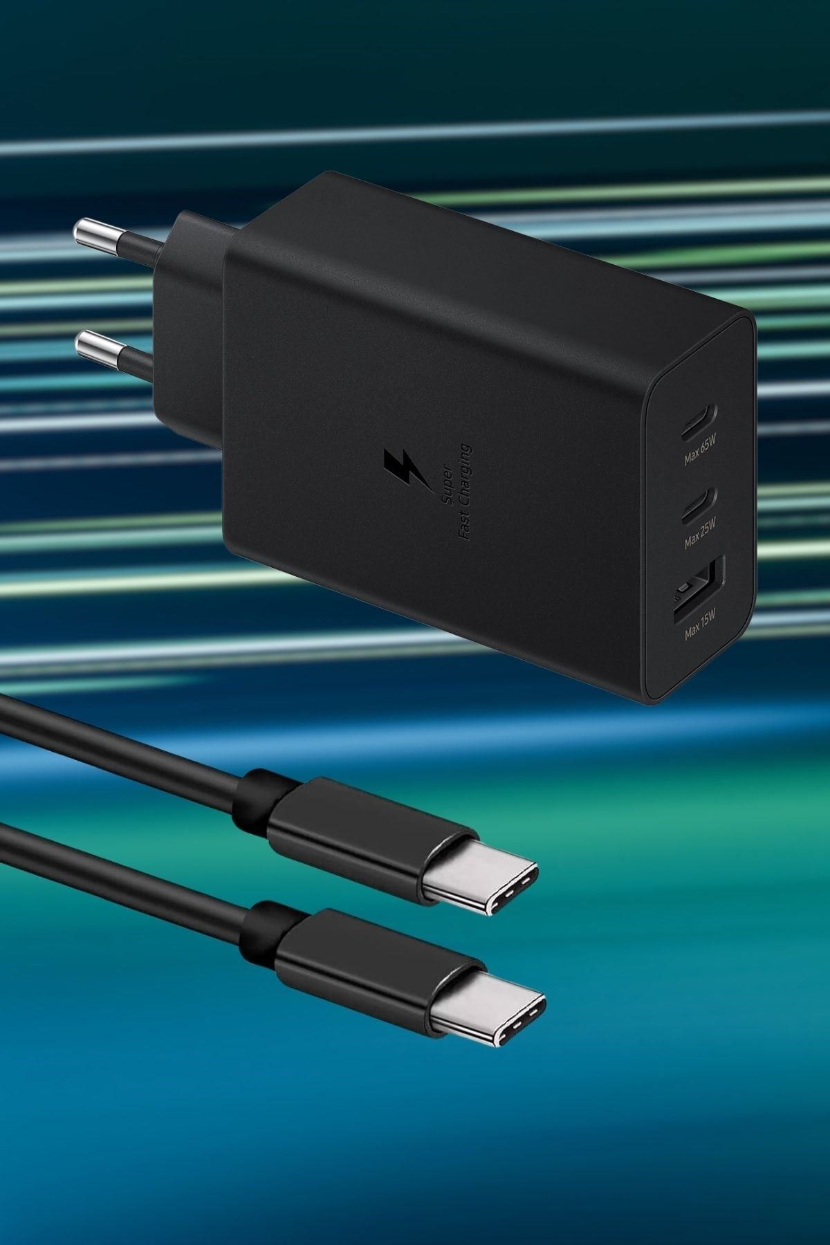 TBL Dekor® 65W Hızlı Şarj Edebilen TYPE C uçlu Şarj Aleti