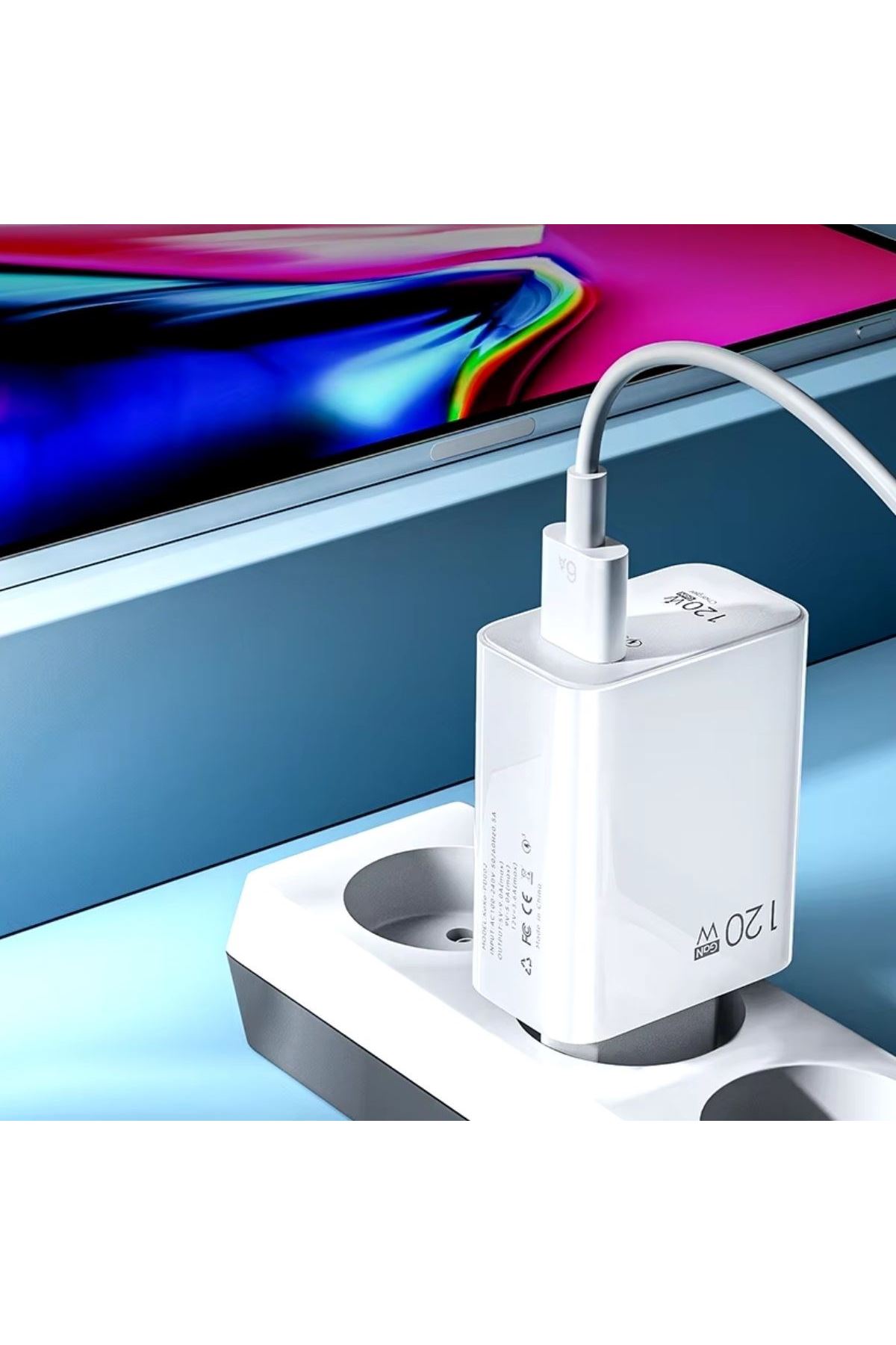 TBL Dekor® 120W USB Hızlı Type C Uçlu Kablolu Şarj Aleti