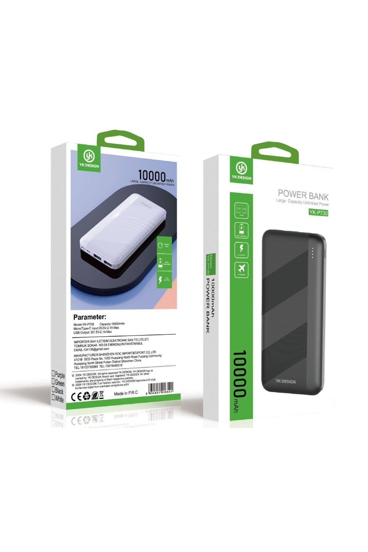 TBL Dekor® Mikro Type-C USB Hızlı Şarj Edebilen 10000 mAh Powerbank