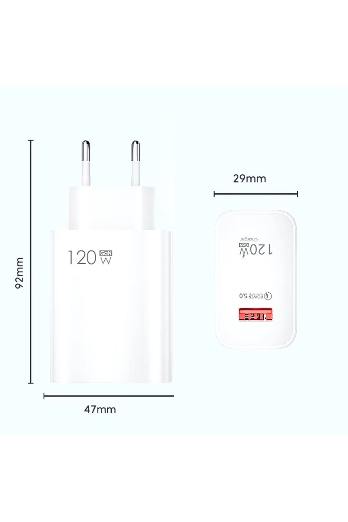 TBL Dekor® 120W USB Hızlı Type C Uçlu Kablolu Şarj Aleti