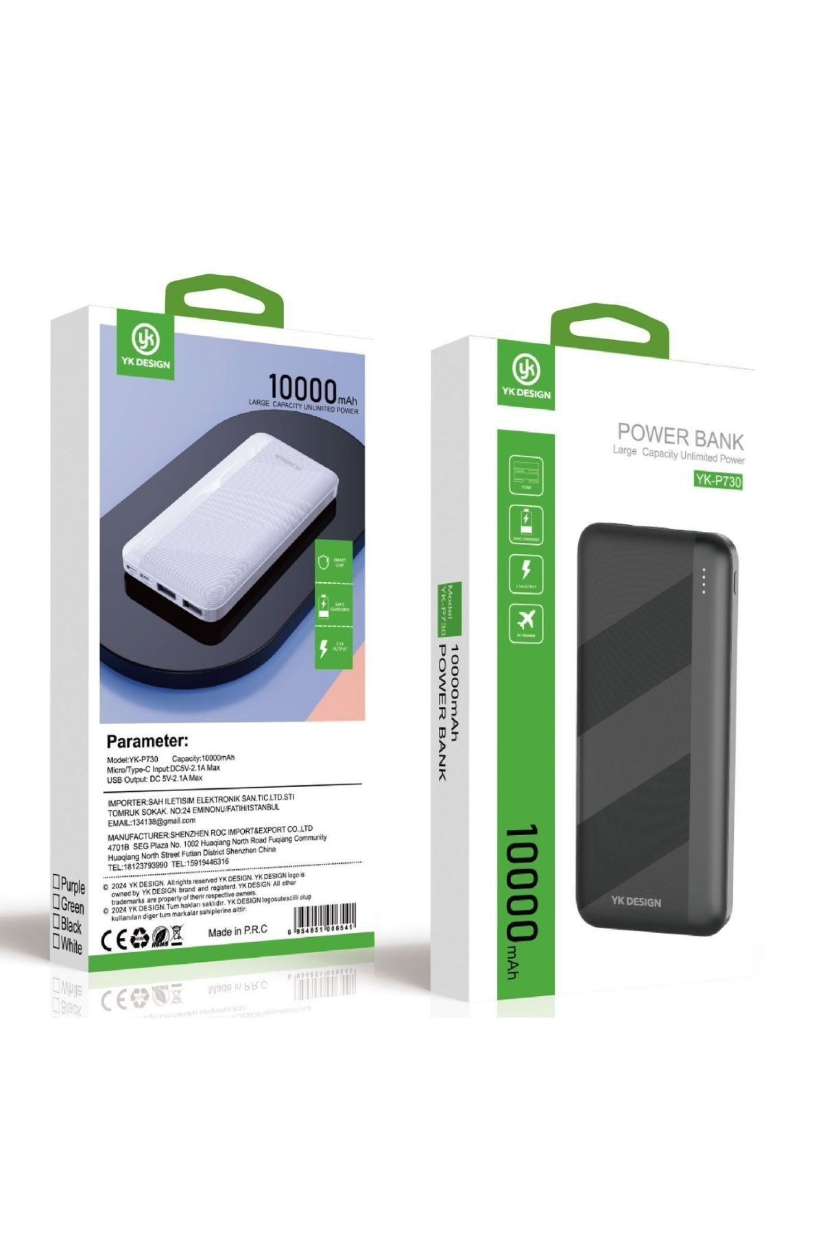 TBL Dekor® Mikro Type-C USB Hızlı Şarj Edebilen 10000 mAh Powerbank