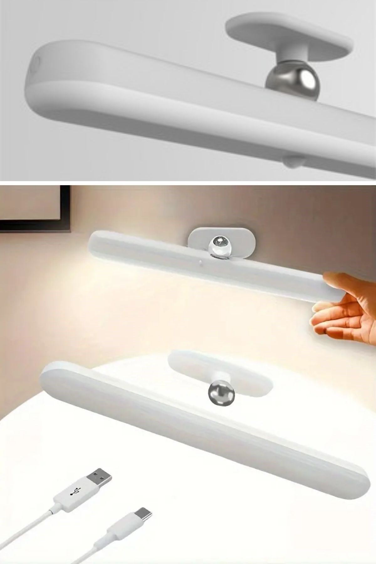 TBL Dekor® Dokunmatik USB İle Şarj Olabilen 27 cm Led Aydınlatma Makyaj Aynası Işığı