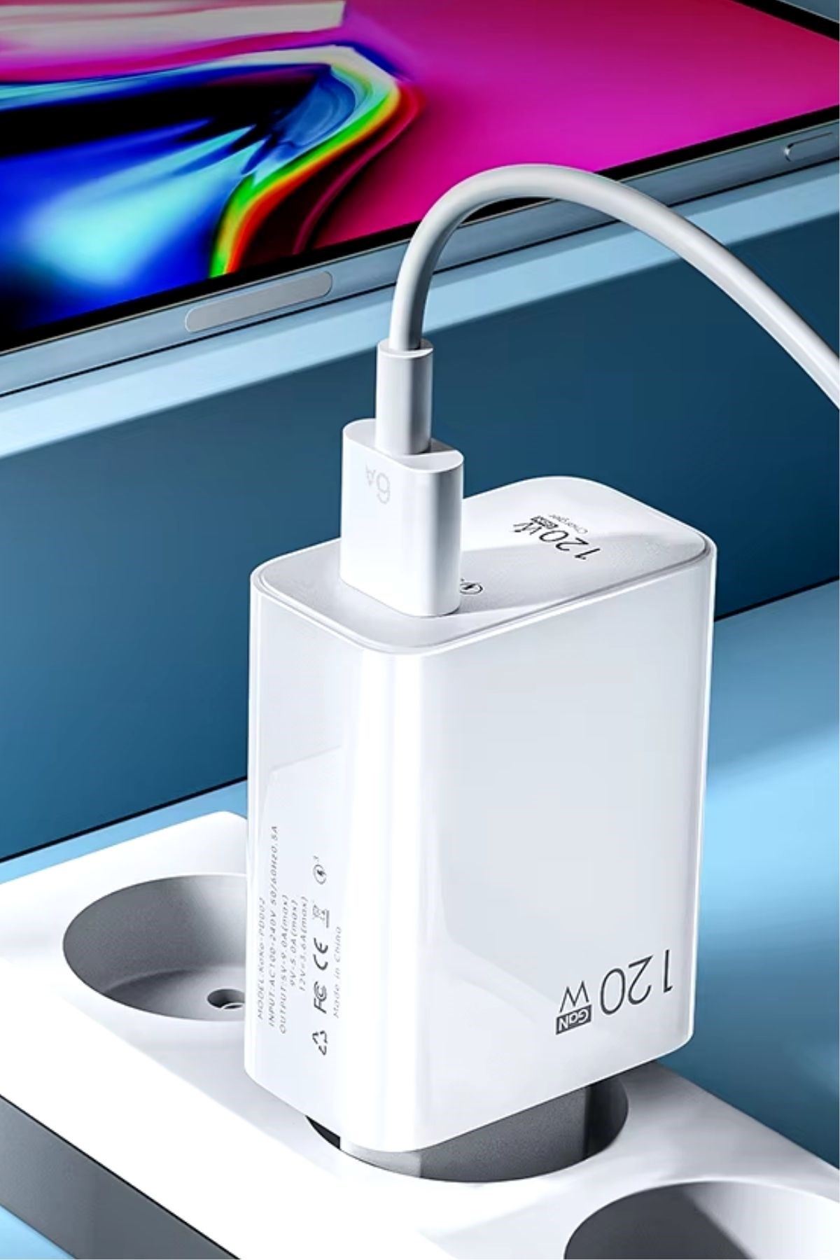 TBL Dekor® 120W USB Hızlı Type C Uçlu Kablolu Şarj Aleti