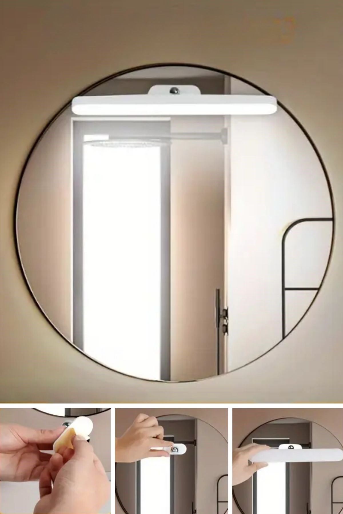 TBL Dekor® Dokunmatik USB İle Şarj Olabilen 27 cm Led Aydınlatma Makyaj Aynası Işığı