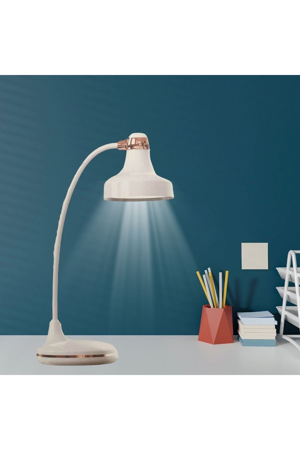 TBL Dekor® Dokunmatik 3 Farklı LED Işıklı Çalışma Masası Üstü Lamba