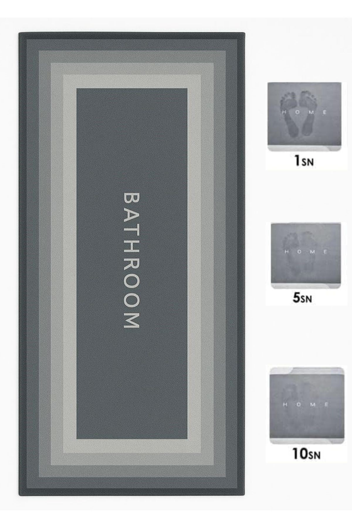 TBL Dekor® Sihirli Süper Su Emici Kaymaz Tabanlı Uzun Paspas 40*120 cm