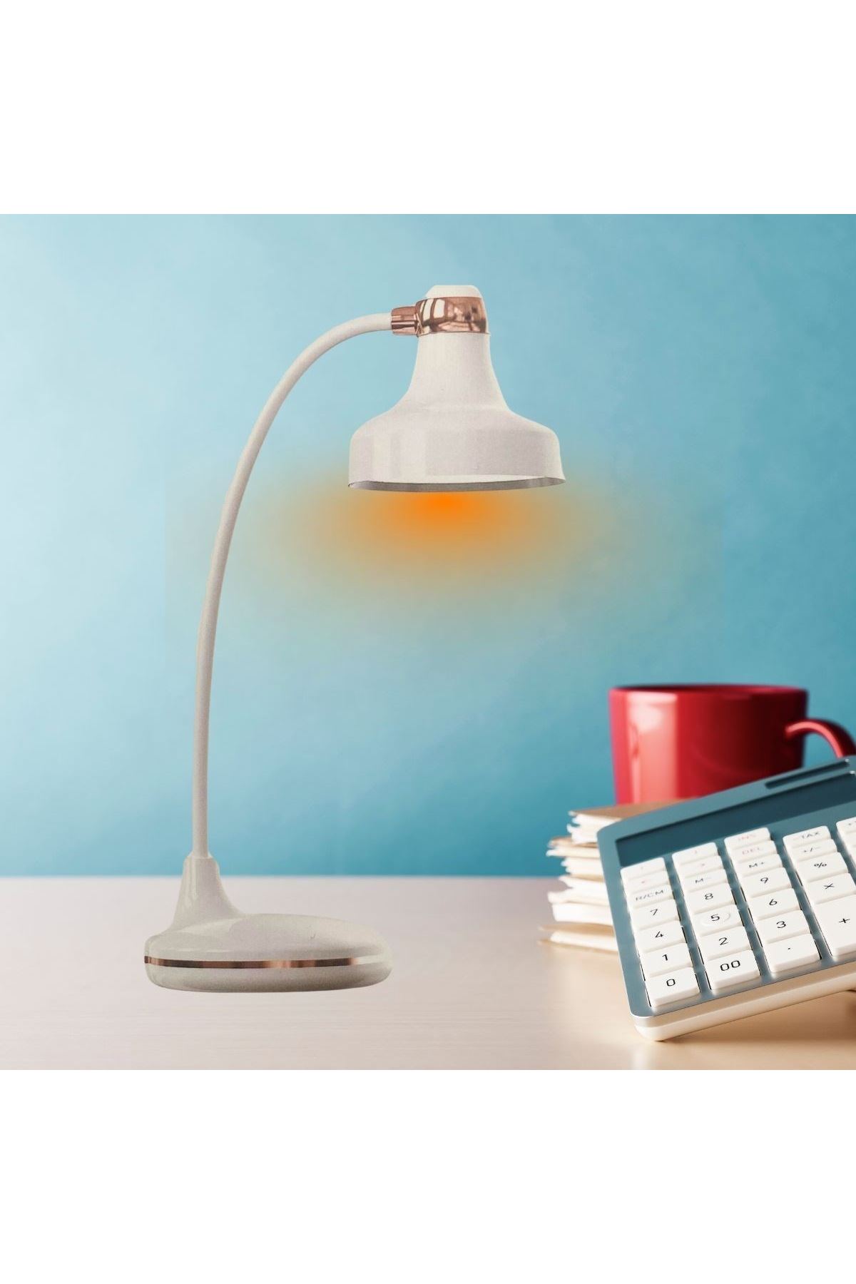 TBL Dekor® Dokunmatik 3 Farklı LED Işıklı Çalışma Masası Üstü Lamba