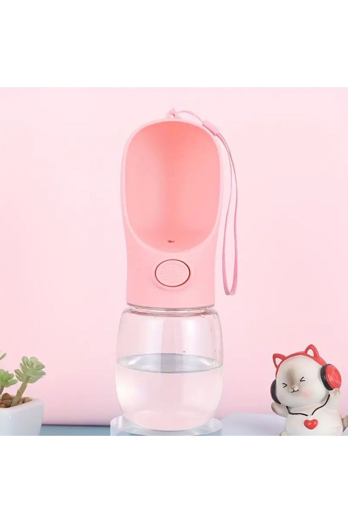 TBL Dekor® Taşınabilir Butonlu 350 ml Evcil Hayvan Suluğu