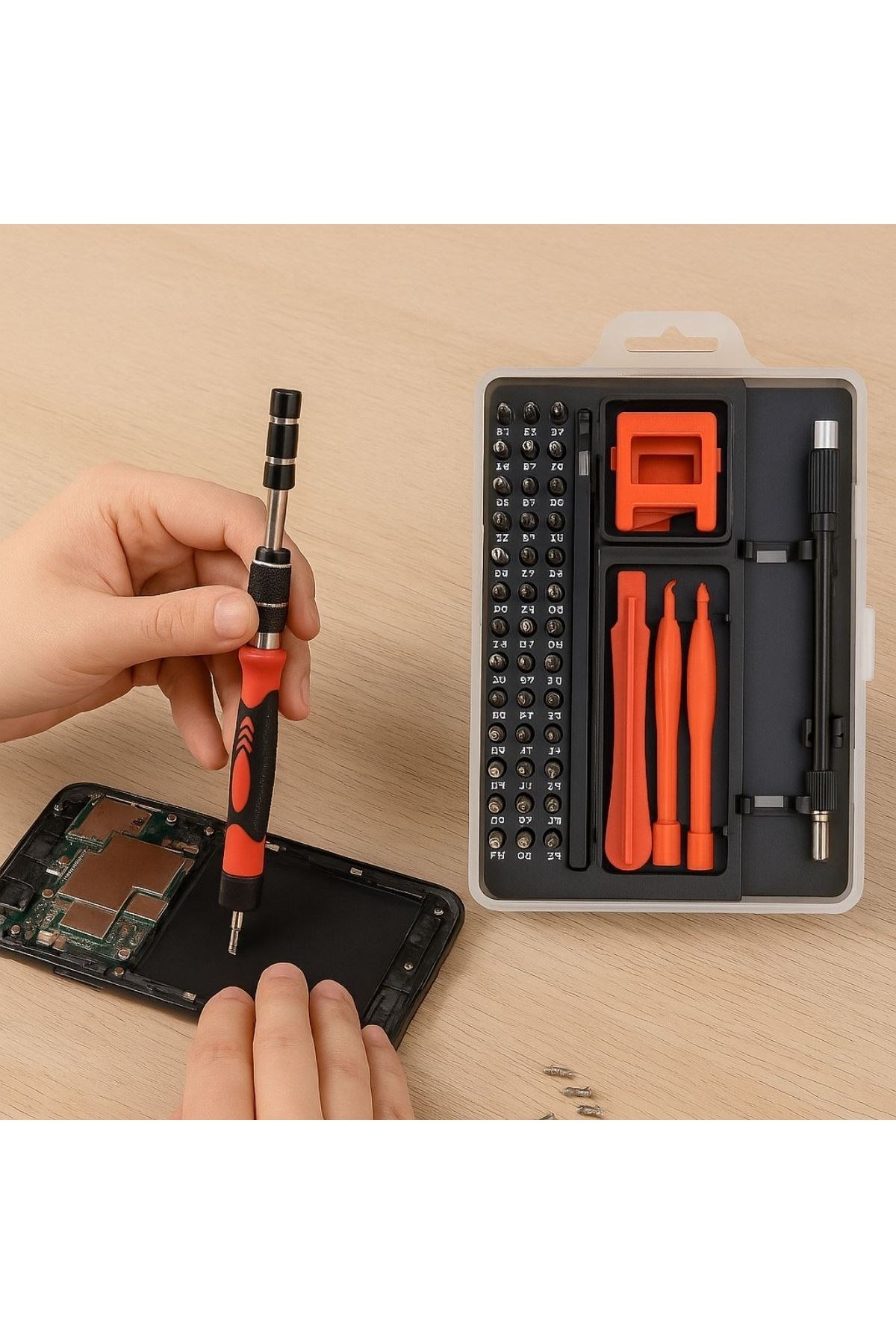 TBL Dekor® Çok Fonksiyonlu Manyetik Uçlu 52'si 1 Arada 42 Uçlu Saatçi Tornavida Seti