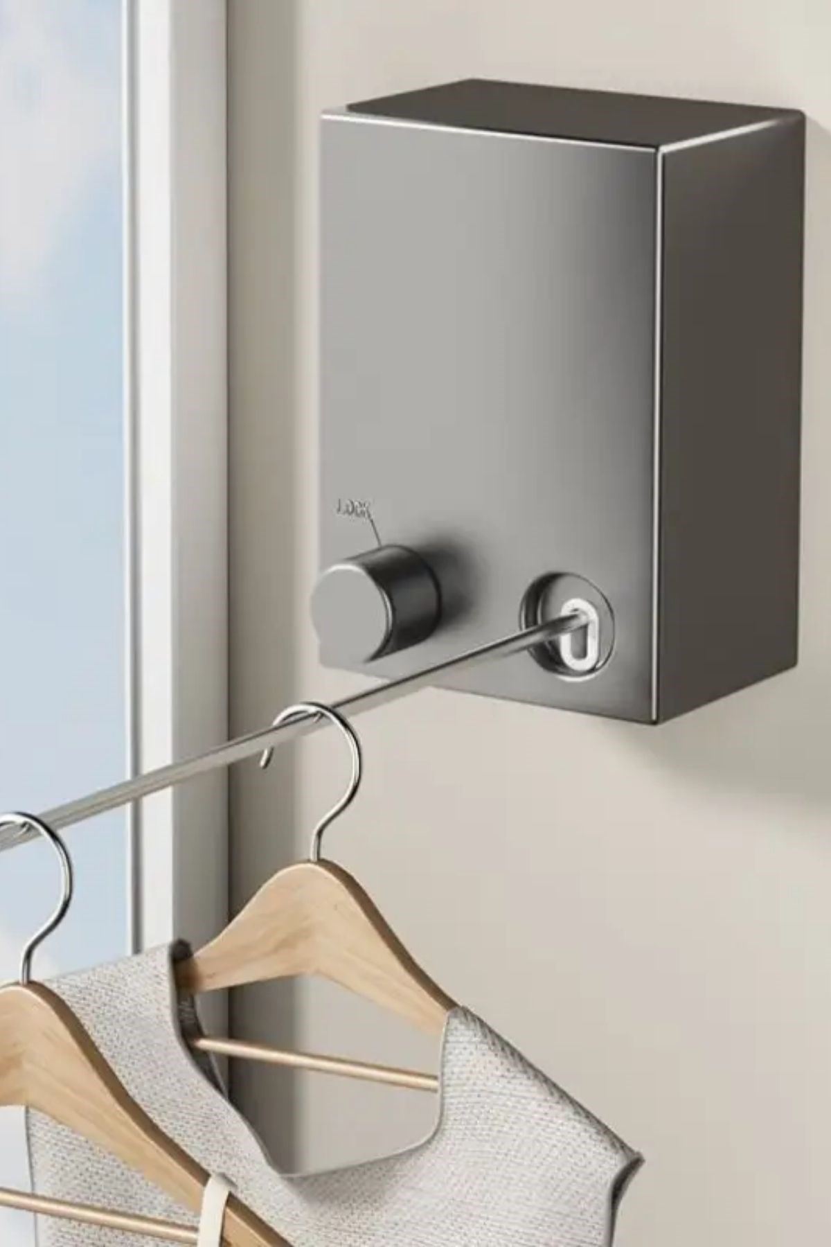 TBL Dekor® Teleskopik Çamaşır Kurutma Askısı, Pratik Geri Çekilebilir Çamaşır İpi