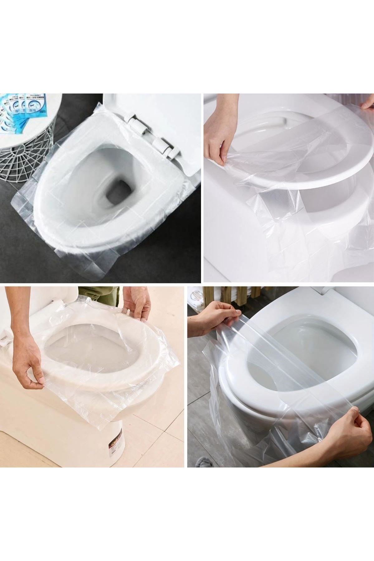 TBL Dekor® 50 Adet Kullan At Pratik Kullanımlı Hijyenik Klozet Kapağı Poşeti