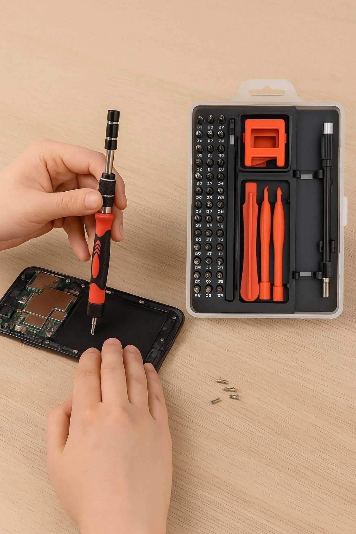 TBL Dekor® Çok Fonksiyonlu Manyetik Uçlu 52'si 1 Arada 42 Uçlu Saatçi Tornavida Seti