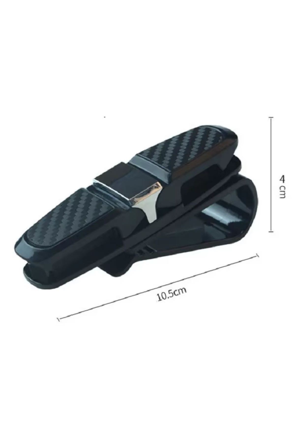 TBL Dekor® Araç İçi Güneşliğe Takılan 2'li Gözlük,Kart,Para Takmalık Aparat