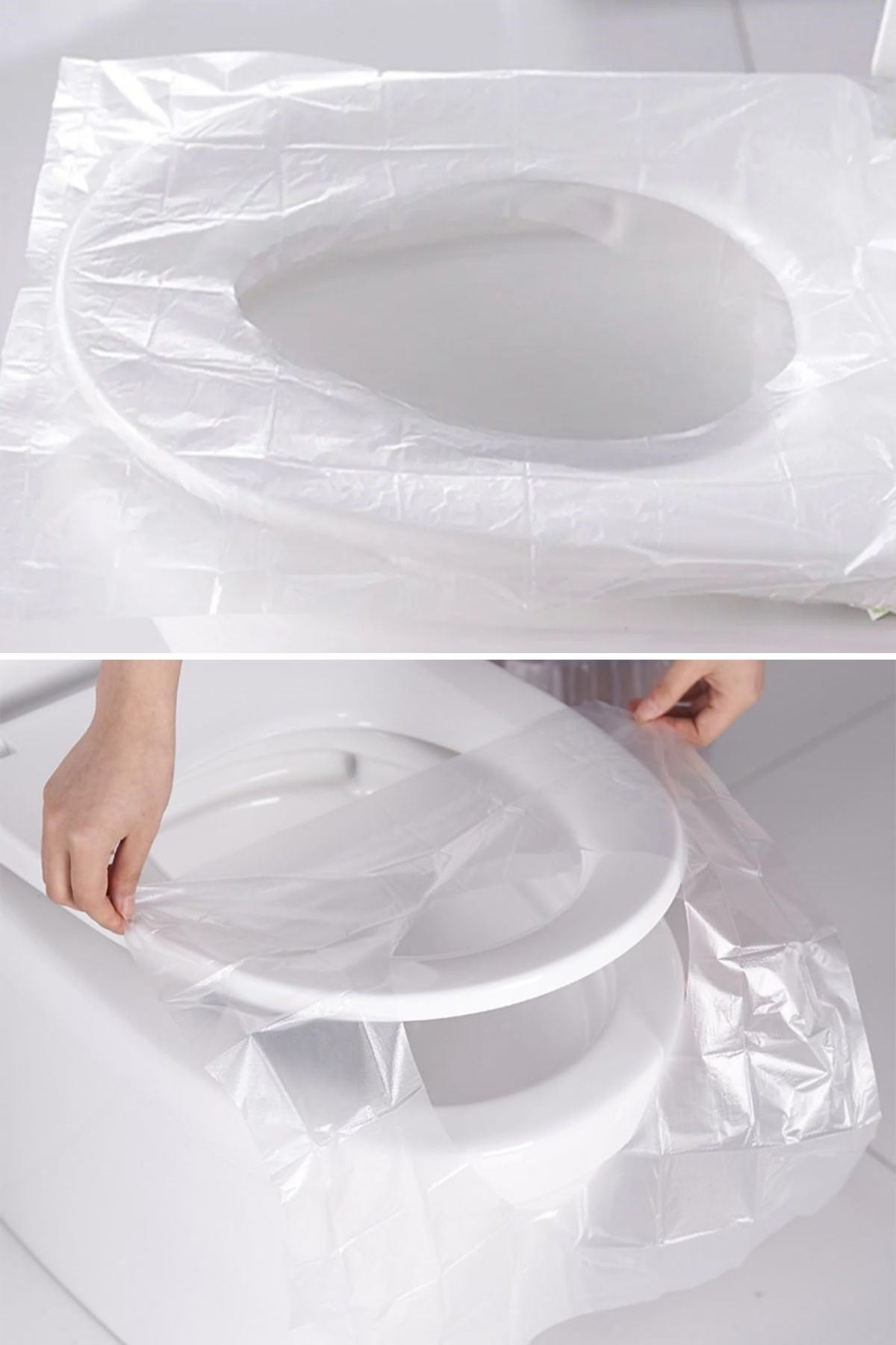 TBL Dekor® 50 Adet Kullan At Pratik Kullanımlı Hijyenik Klozet Kapağı Poşeti