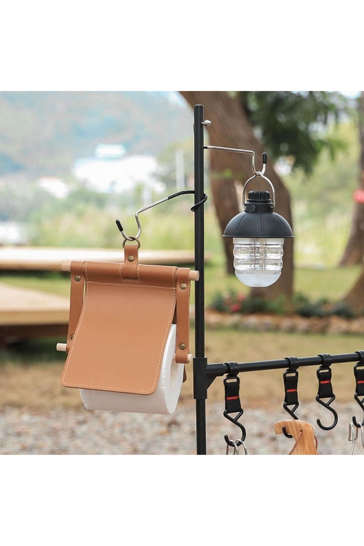 TBL Dekor® Kamp İçin Çok Fonksiyonlu S-Şekilli Direk Askısı Kaymaz Paslanmaz Çelik Eşya Asma Kancası