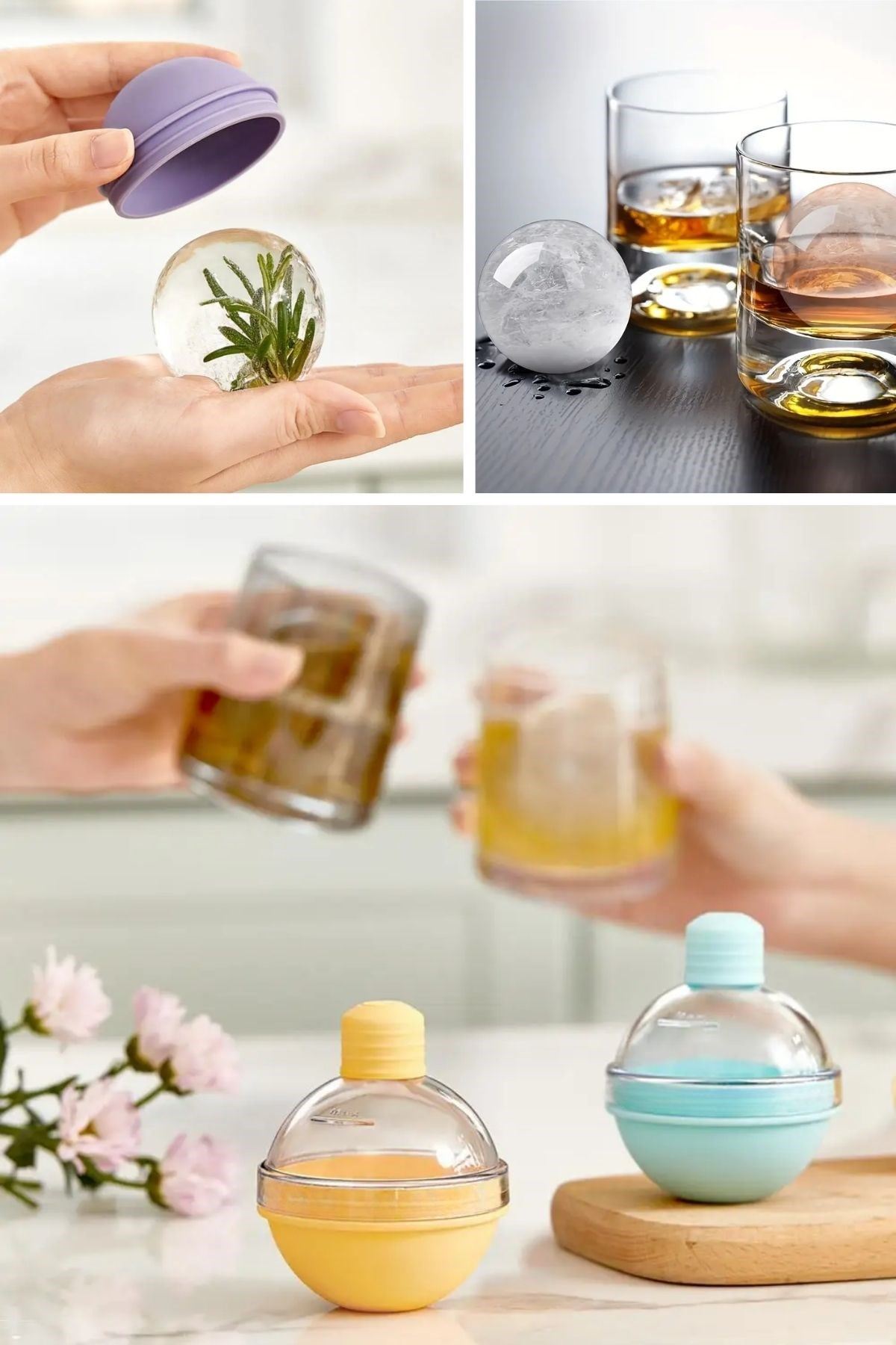 TBL Dekor® Hunili Altı Silikon Kolay Çıkabilen Büyük Boy Küre Buzluk