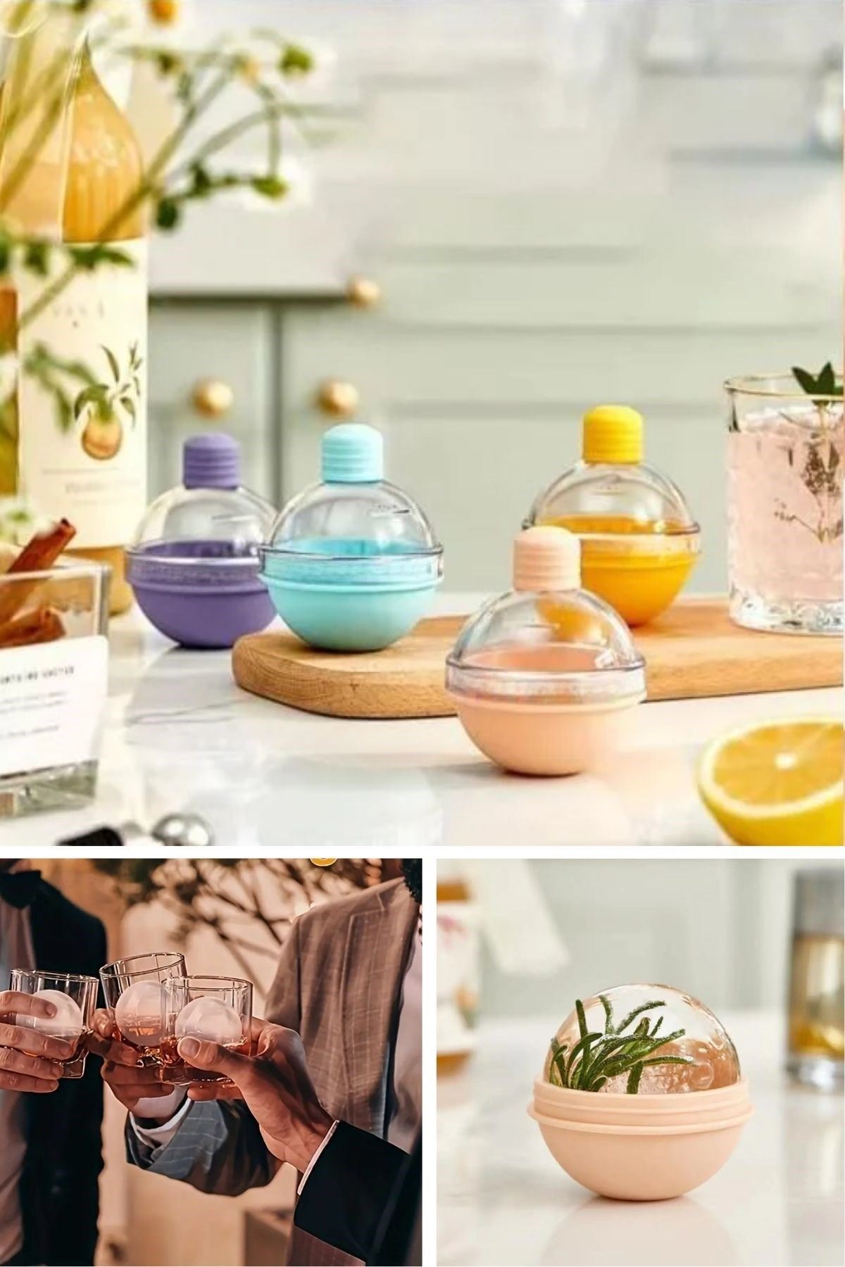 TBL Dekor® Hunili Altı Silikon Kolay Çıkabilen Büyük Boy Küre Buzluk