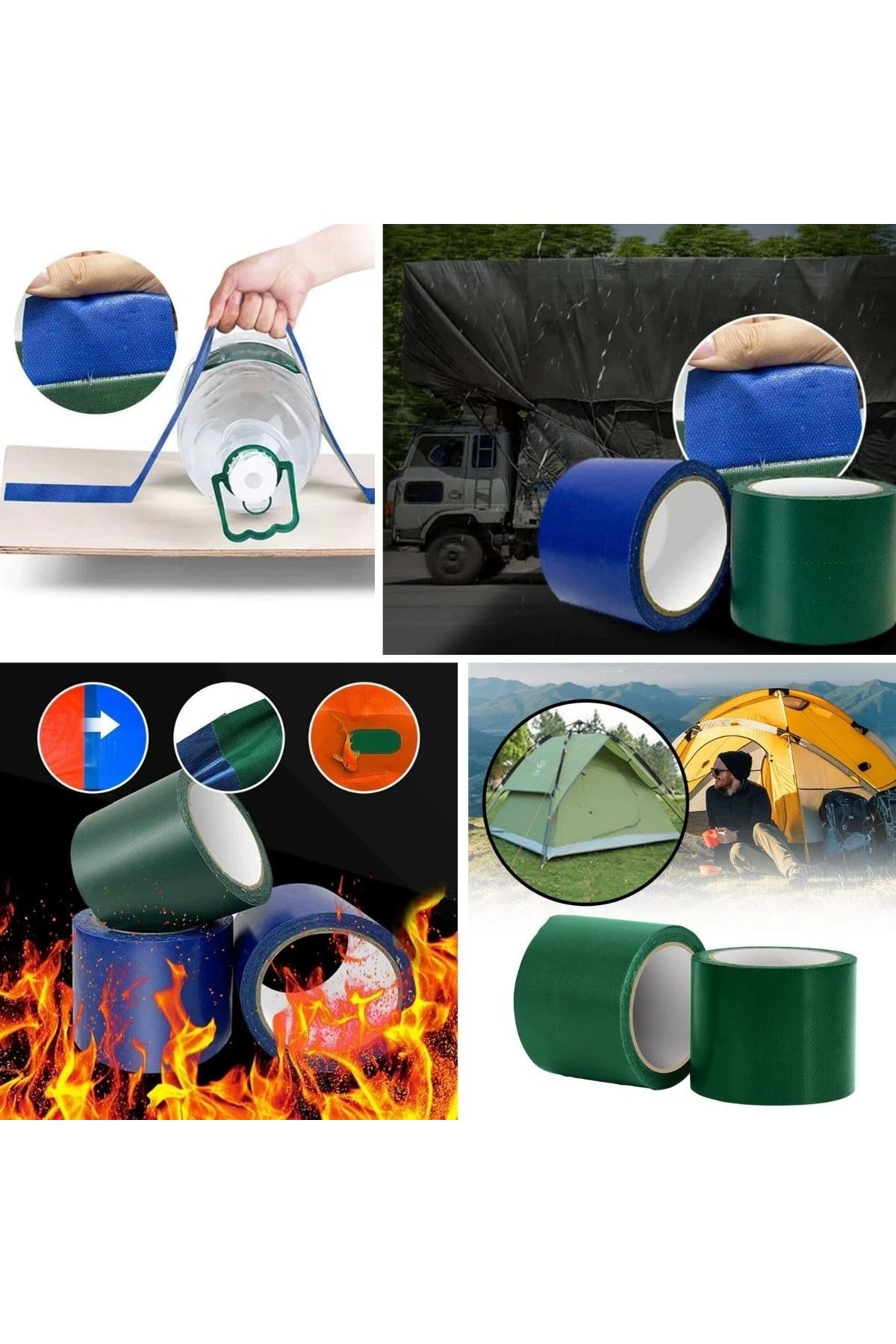 TBL Dekor® 5 cm x 5 mt. Yapışkanlı  Çadır Tente Hortum Tamir Bandı