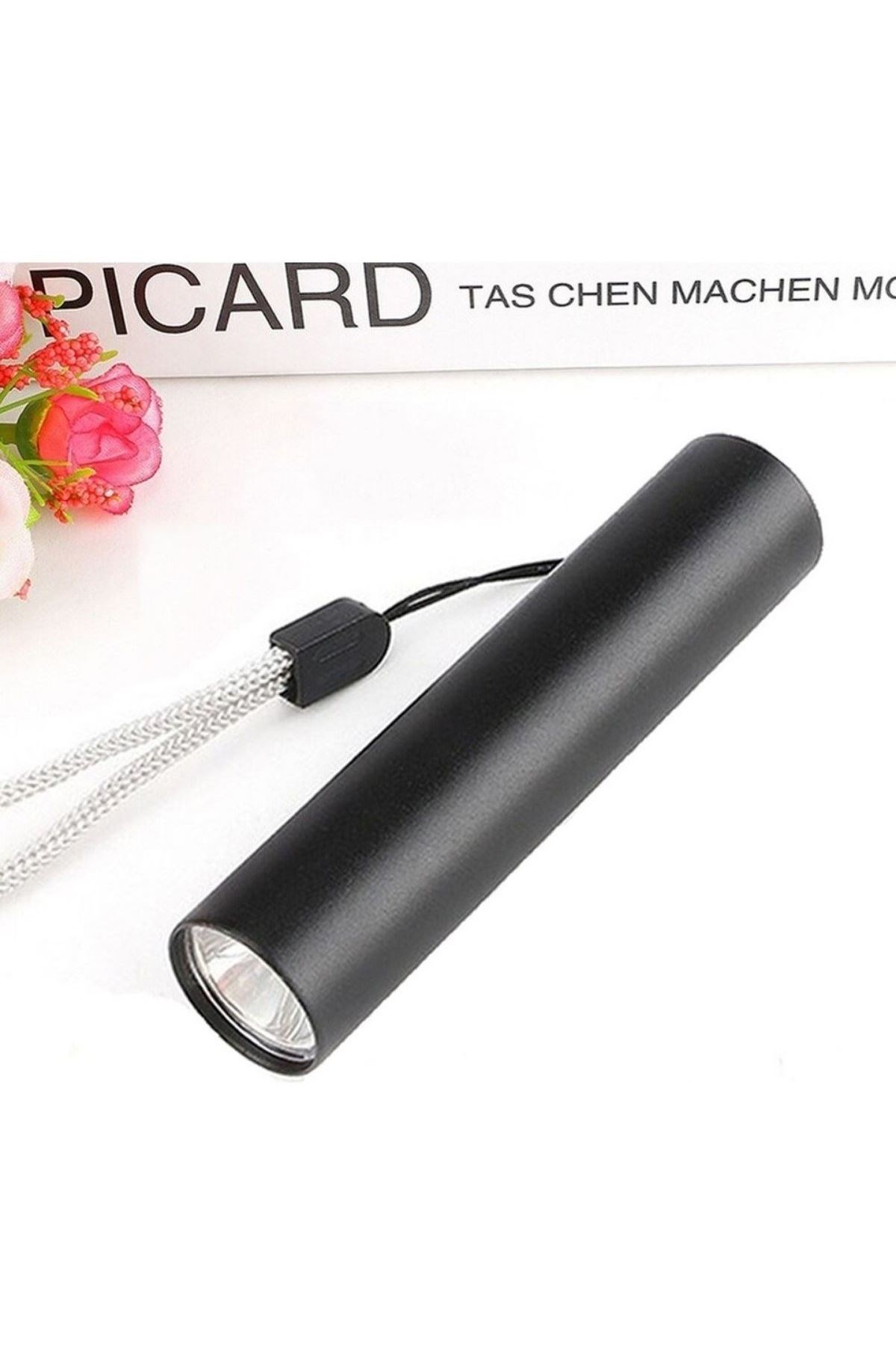 TBL Dekor® Mini Cep Boy USB İle Şarj Olan Oje Kurutucu Sahte Para Kontol LED UV Mor Işık El Feneri