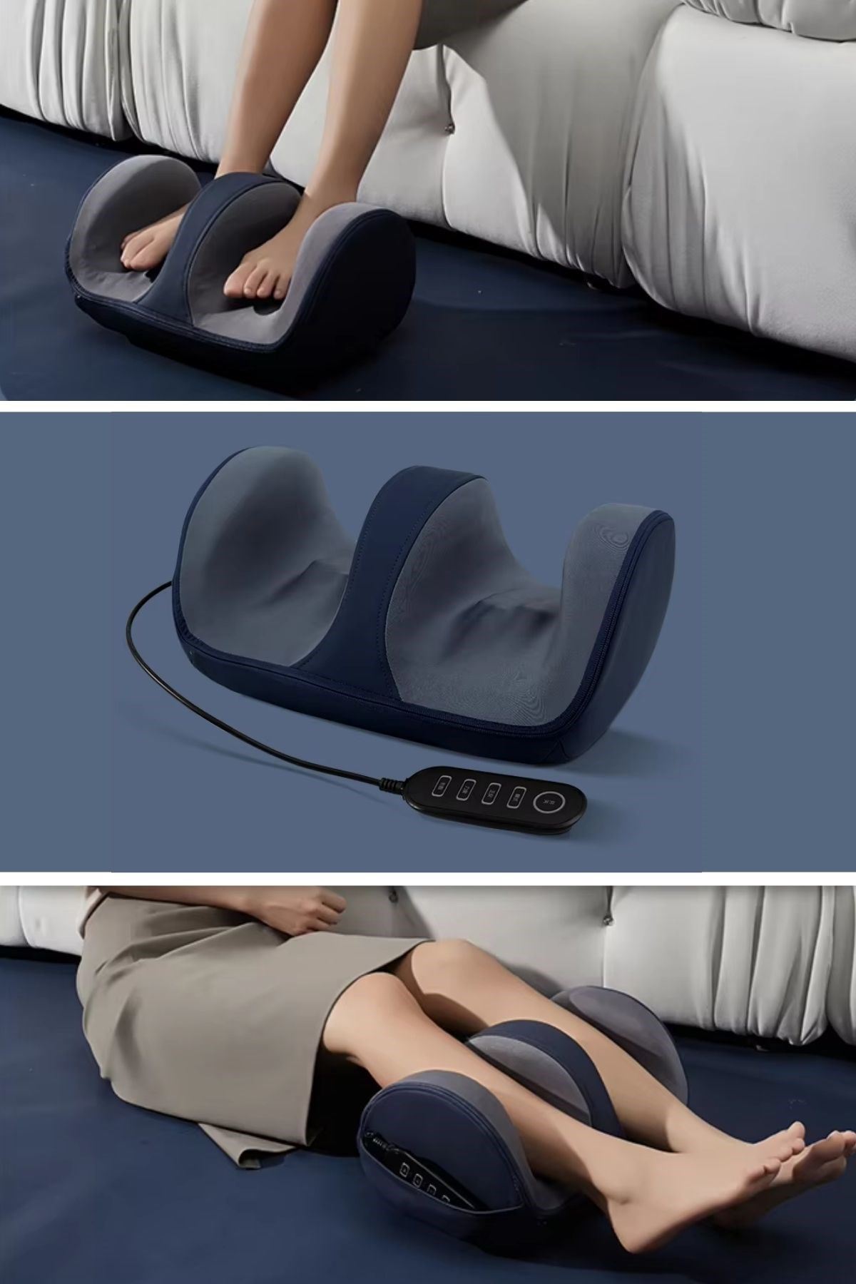 TBL Dekor® Ayak,Baldır ve Bilekler İçin Rahatlatıcı Kumandalı Masaj Aleti